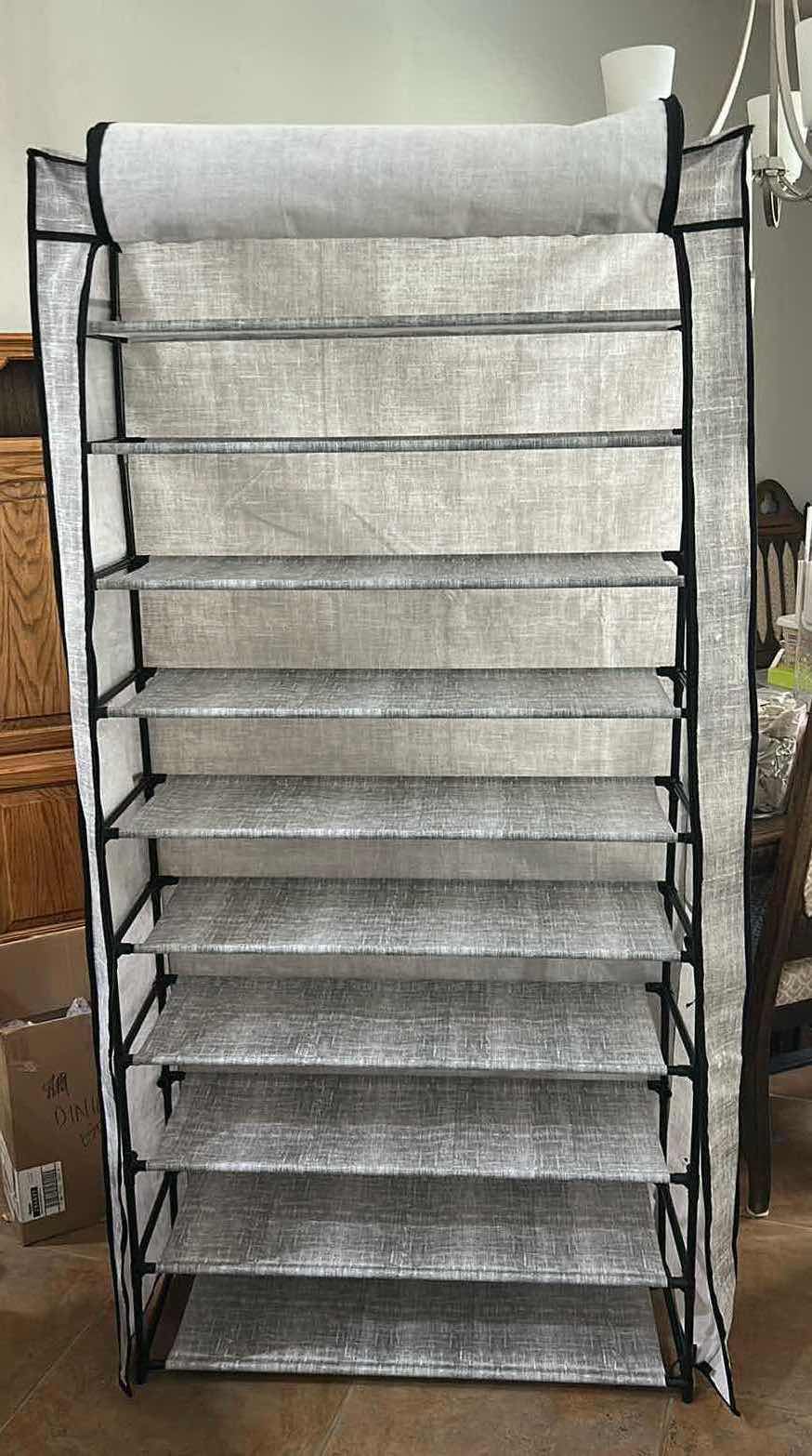Photo 1 of FREESTANDING 10-TIER FABRIC SHOE RACK ORGANIZER 33 1/2“ x 11 1/2“ x H67 1/2”