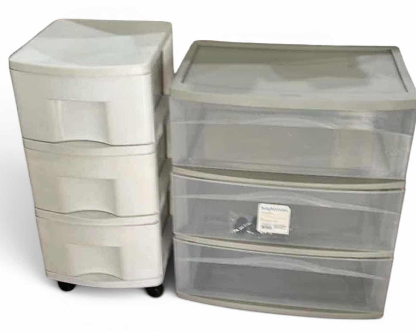 Photo 1 of 2 PLASTIC STORAGE CABINETS
