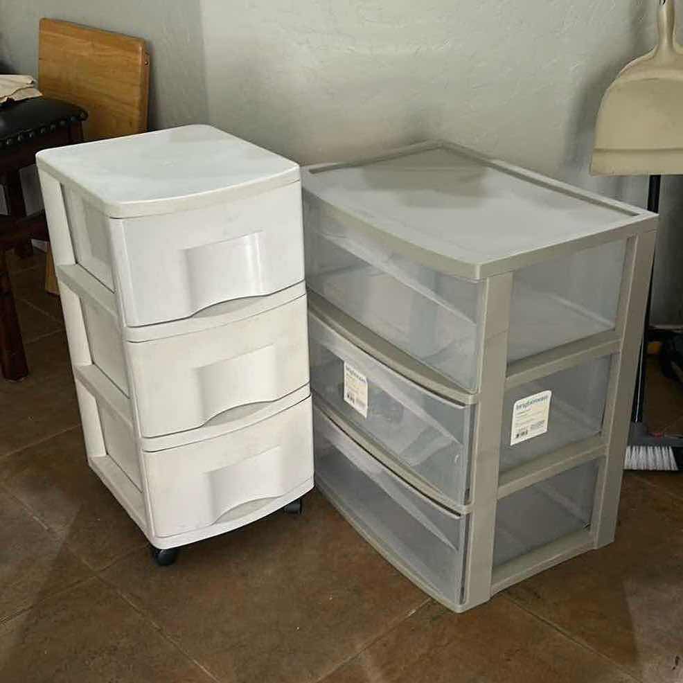 Photo 1 of 2 PLASTIC STORAGE CABINETS