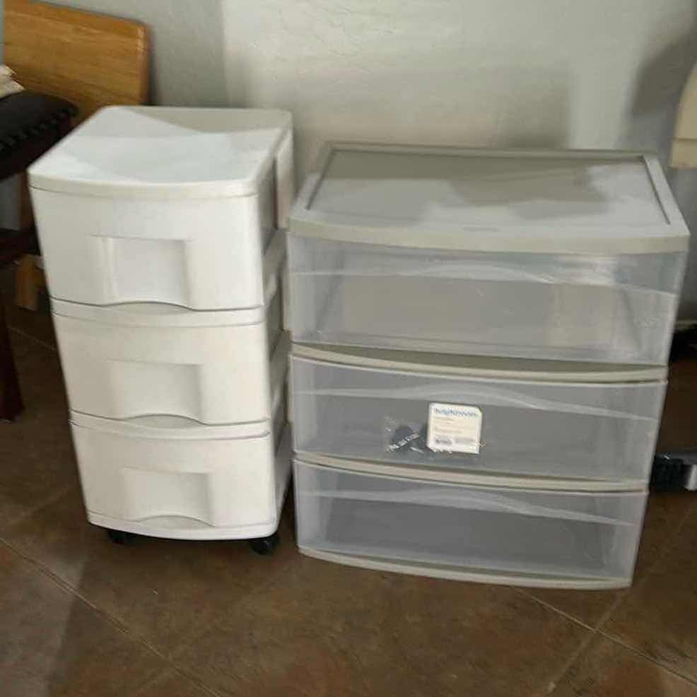 Photo 1 of 2 PLASTIC STORAGE CABINETS