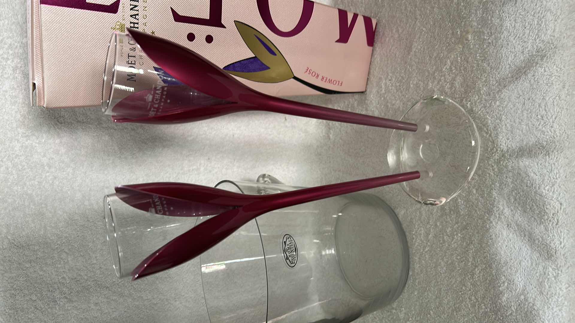 Photo 1 of MOËT & CHANDON FLOWER ROSÉ TULIP CHAMPAGNE GLASS SET WITH ICE BUCKET & GIFT BOX