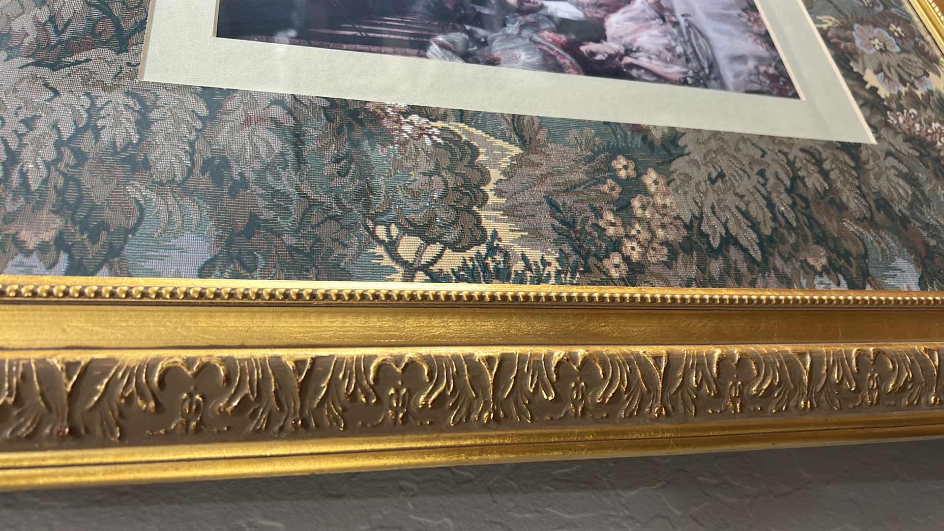 Photo 1 of FRAMED ART PRINT OF “LE DÎNER À L’HÔTEL RITZ, PARIS” (C. 1904) BY ARTIST PIERRE-GEORGES JEANNIOT. ARTWORK 35” x H29”