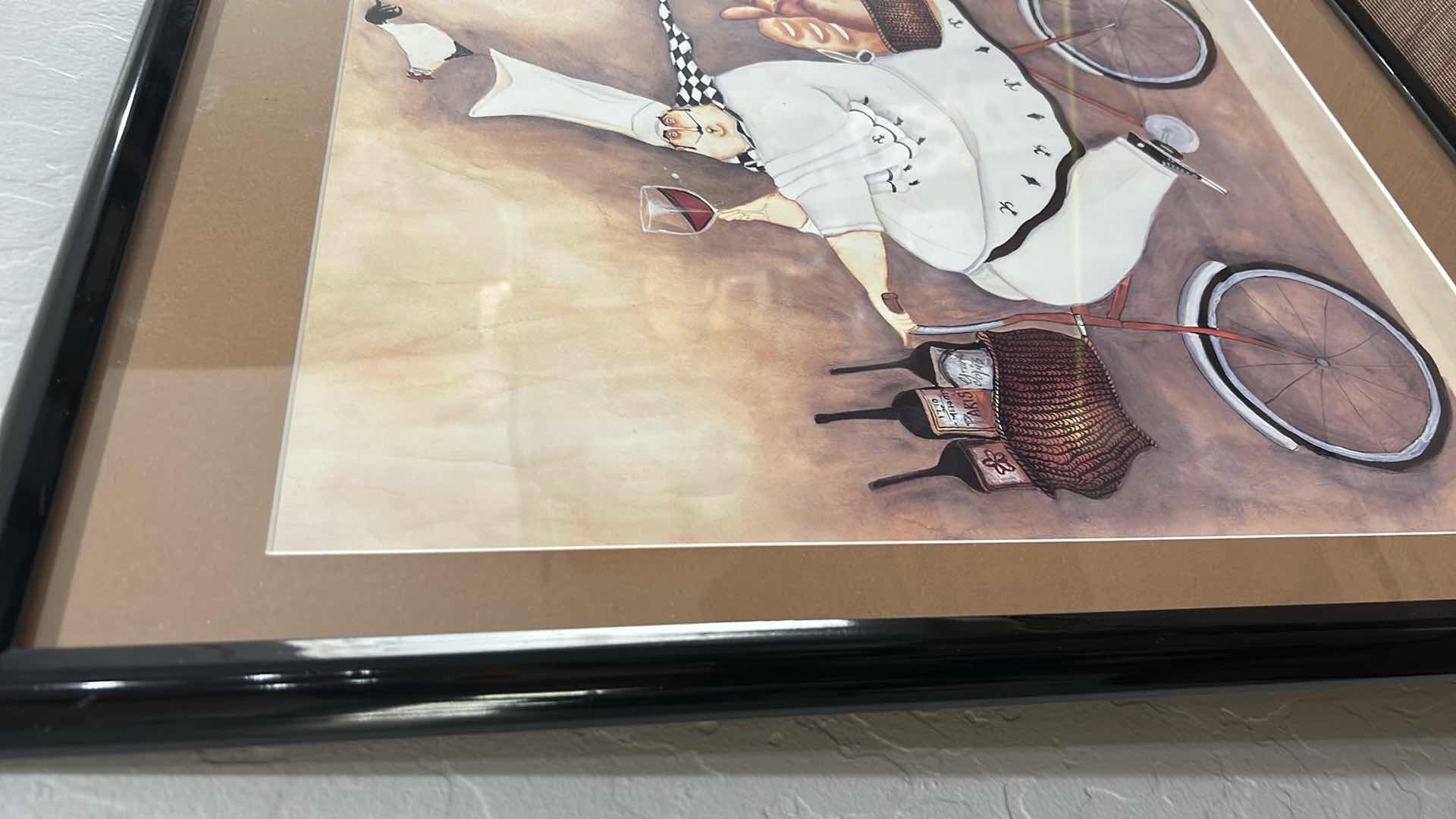 Photo 1 of FRAMED ART PRINT TITLED “CHEF TO GO” BY ARTIST JENNIFER GARANT. ARTWORK 19” x H25 1/4