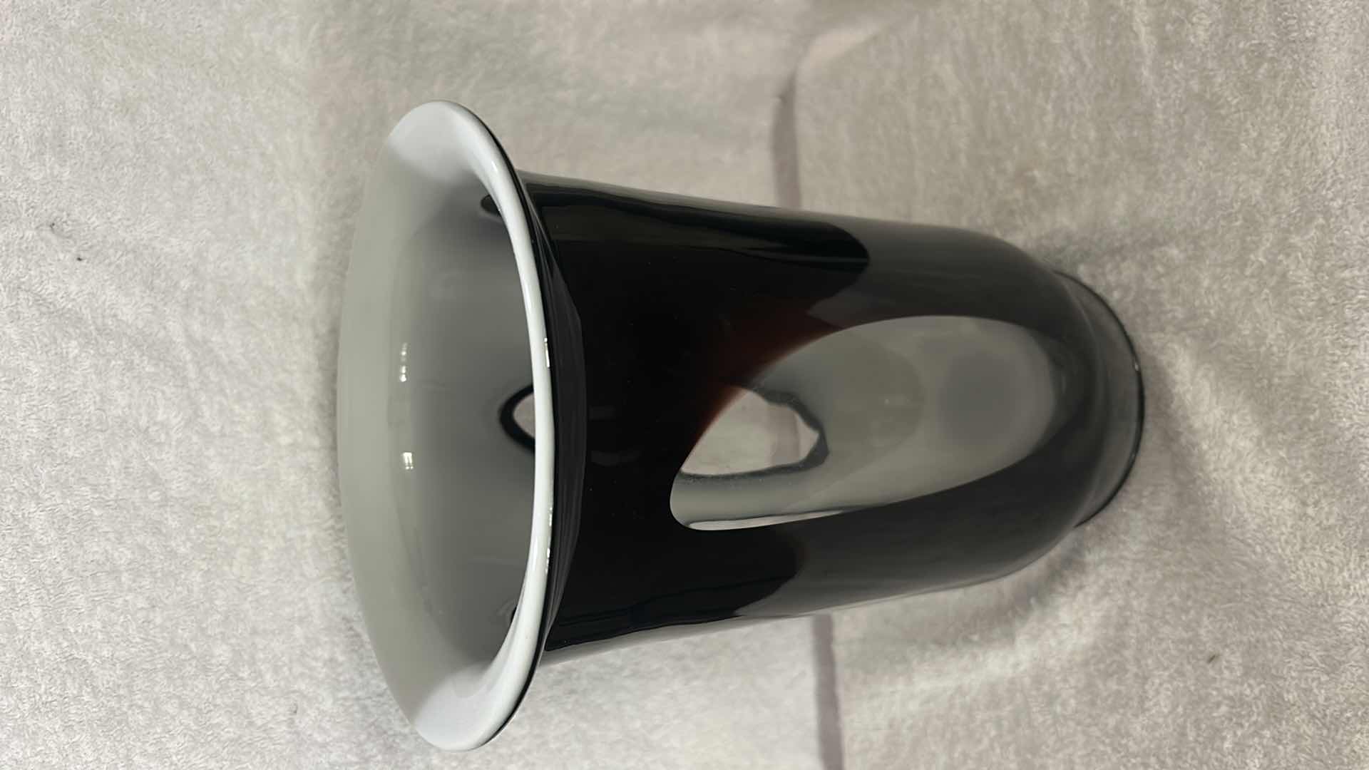 Photo 1 of MURANO WINDOW PANE BLACK VASE H11”