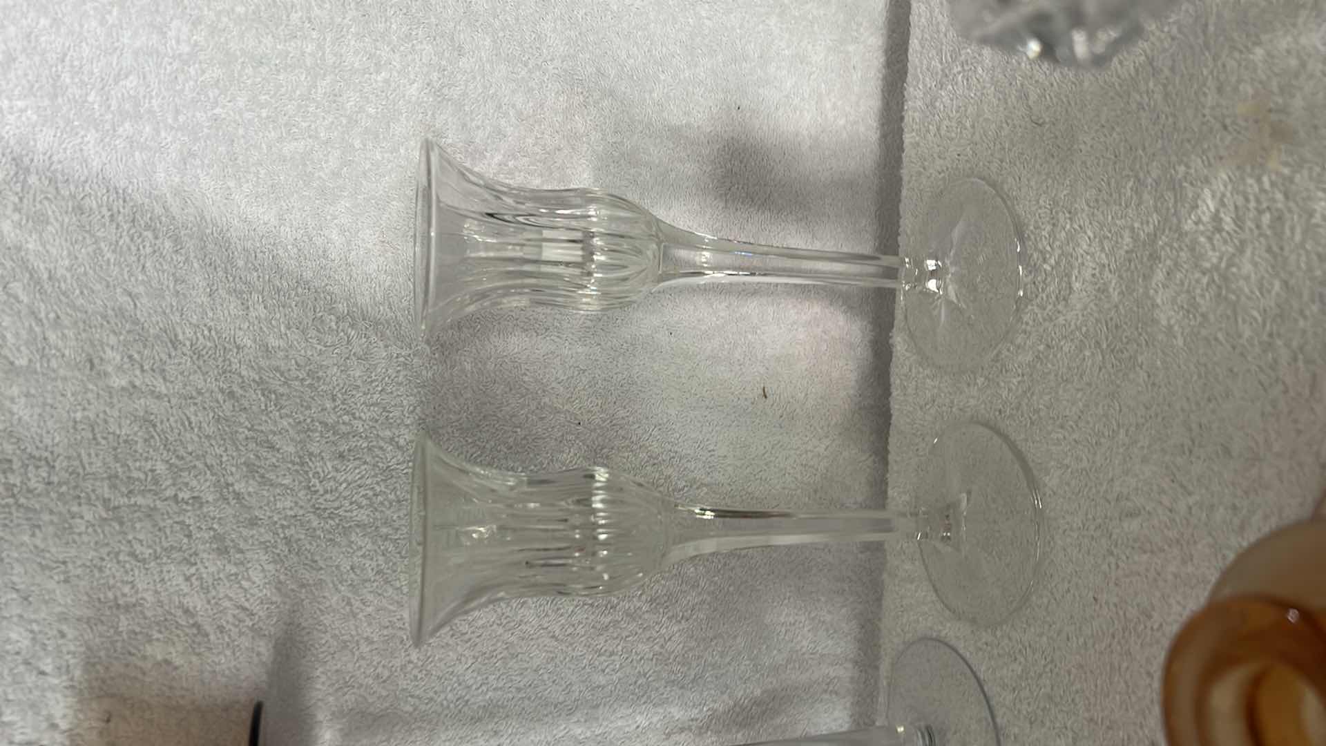 Photo 1 of GLASS AND CRYSTAL CANDLE HOLDERS H12”