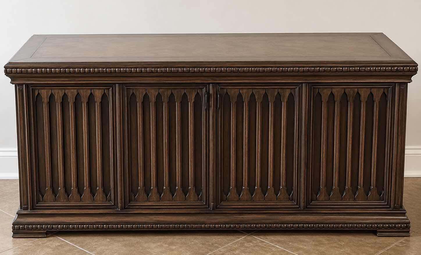 Photo 1 of 20TH-CENTURY SPANISH BAROQUE-STYLE CREDENZA CRAFTED FROM SOLID WALNUT 71“ x 20 1/2“ x H32“