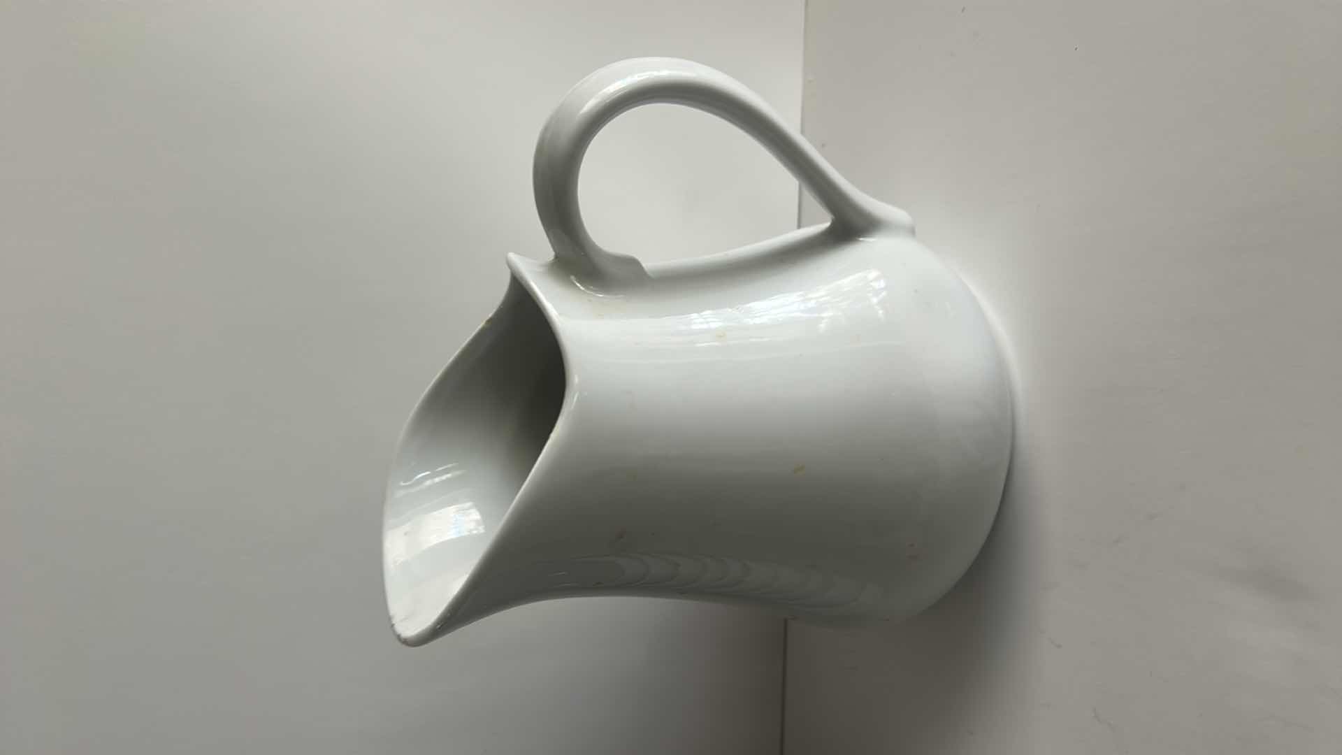 Photo 1 of 22 PC WHITE DINNERWARE, SILVER WHITE FINE QUALITY CHINA & PITCHER