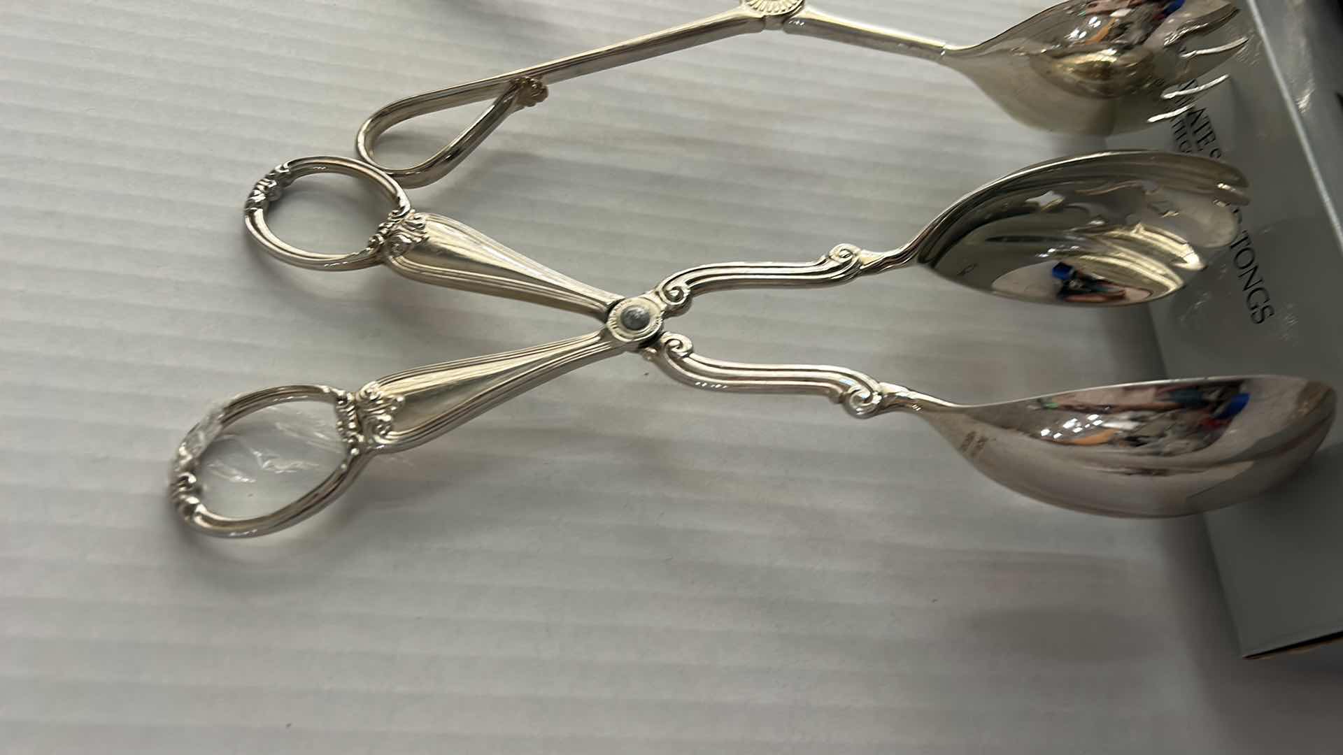 Photo 1 of ROYAL LIMITED SILVER-PLATED SERVING TONGS, SERVING FORK & ADDITIONAL SERVING TONGS