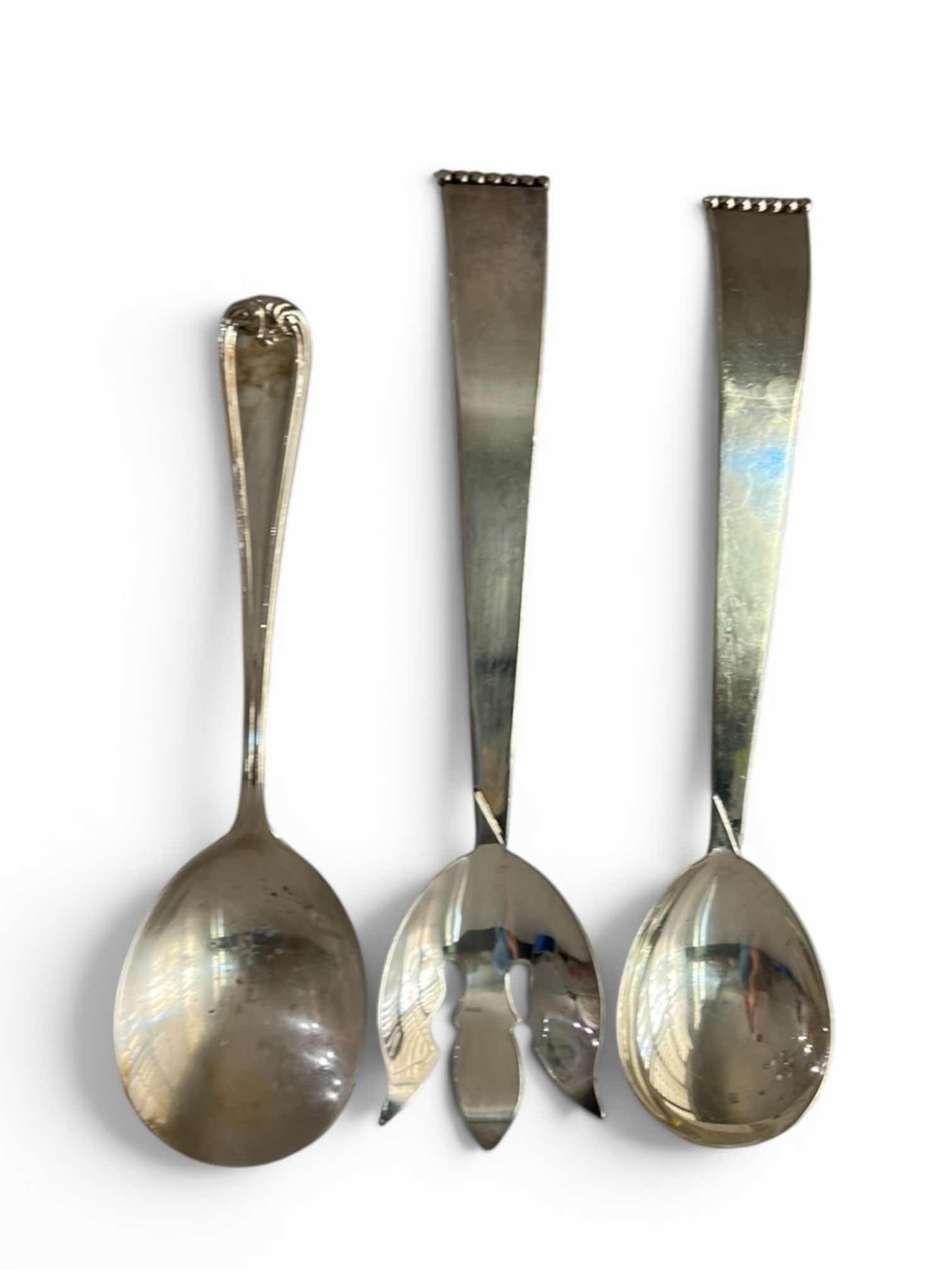 Photo 1 of 3 FLATWARE PCS (2 CROWNS SILVERSMITHS)