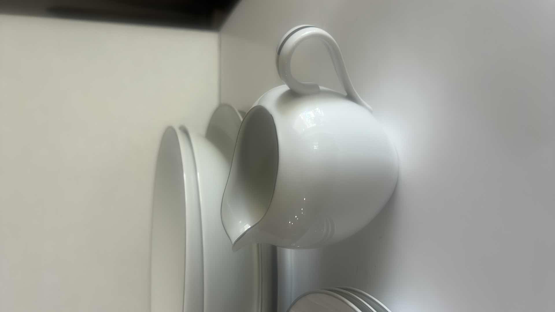 Photo 1 of VINTAGE SILVER WHITE FINE QUALITY CHINA DINNERWARE