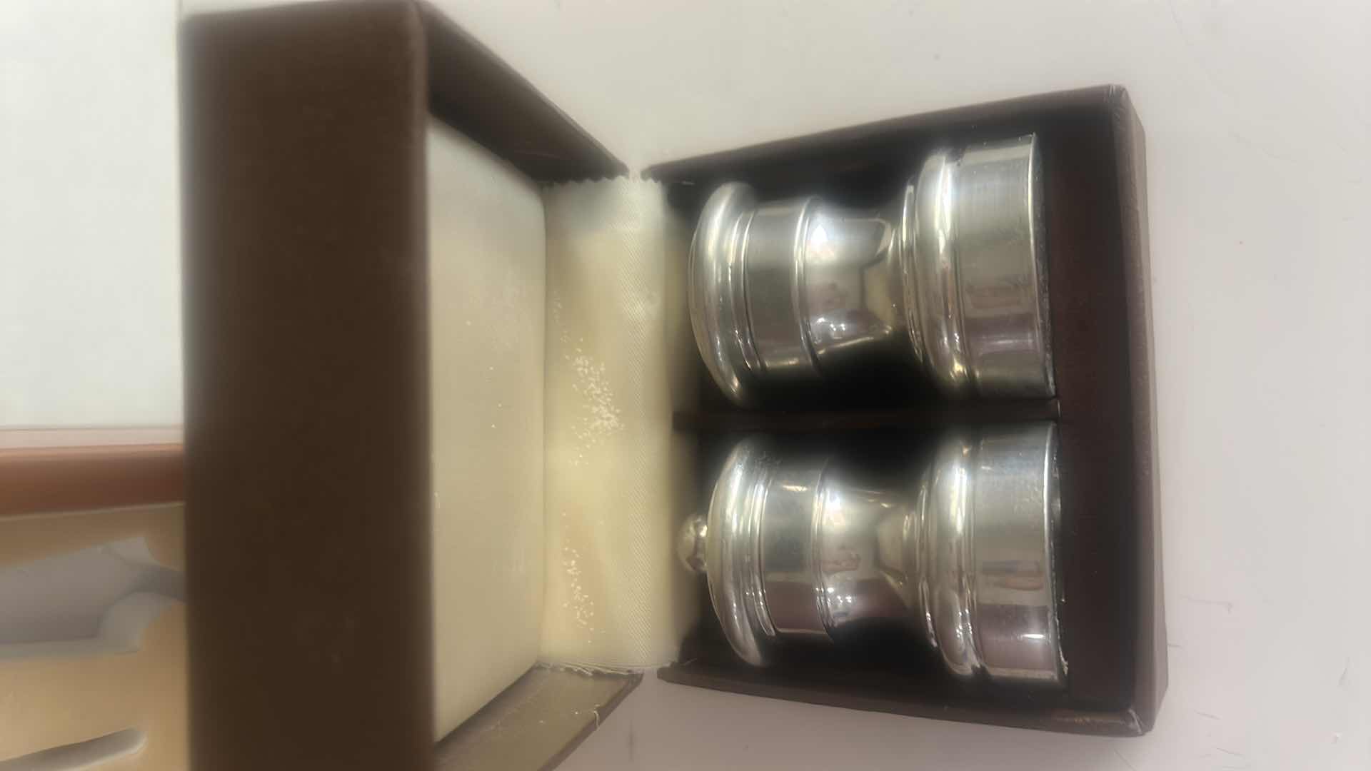 Photo 1 of BAR SET AND PEWTER SALT AND PEPPER SHAKERS