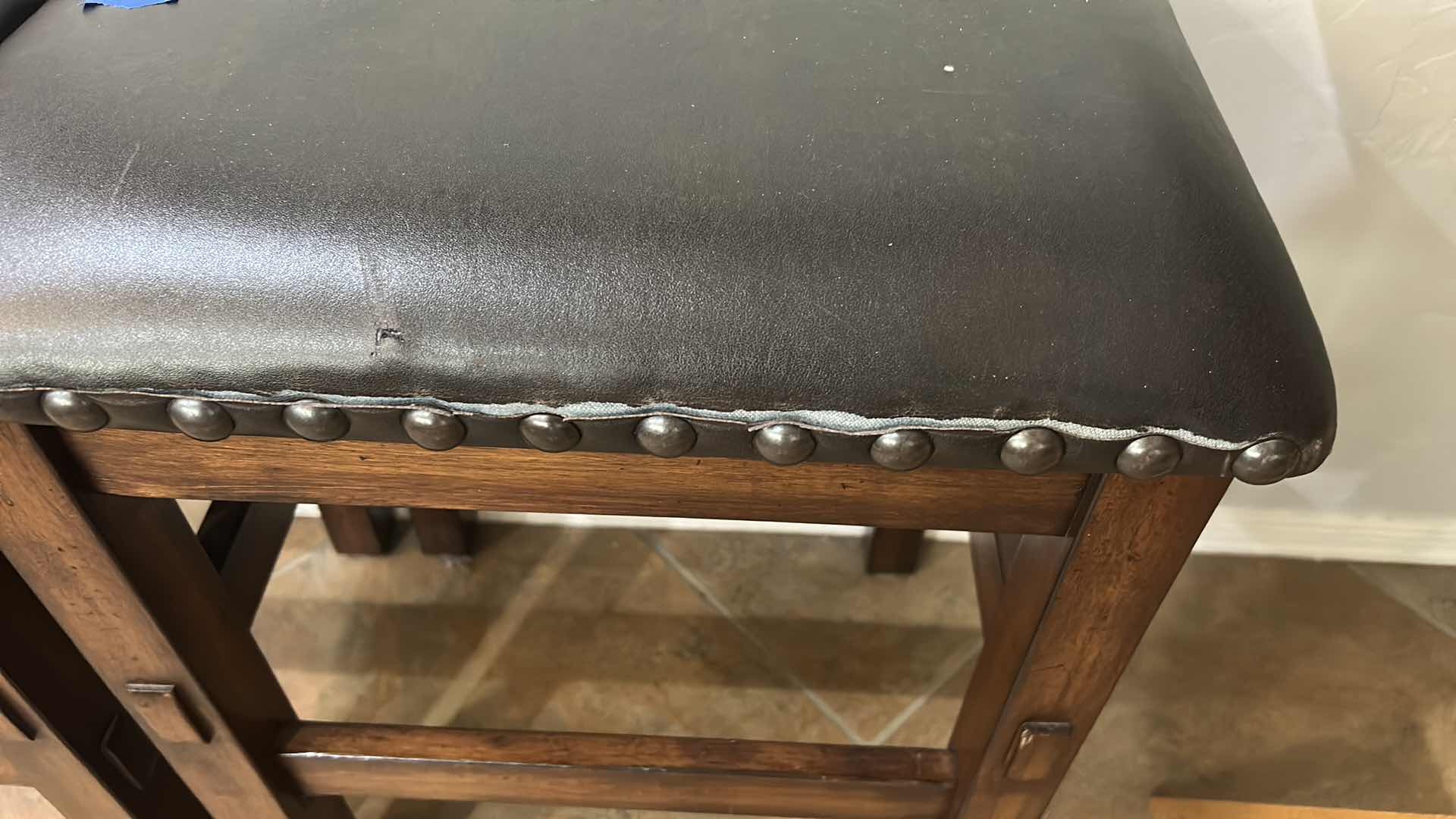 Photo 1 of PICKET HOUSE FURNISHINGS BOWEN BACKLESS STOOLS FAUX LEATHER SEAT HEIGHT, 23”