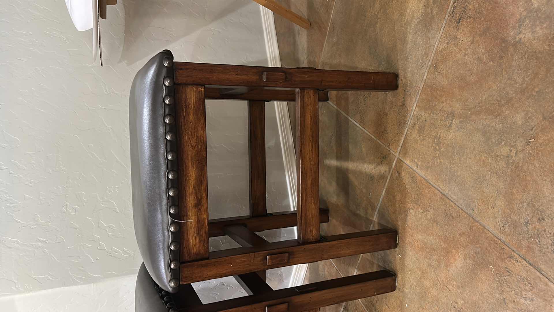 Photo 1 of PICKET HOUSE FURNISHINGS BOWEN BACKLESS STOOLS FAUX LEATHER SEAT HEIGHT, 23”
