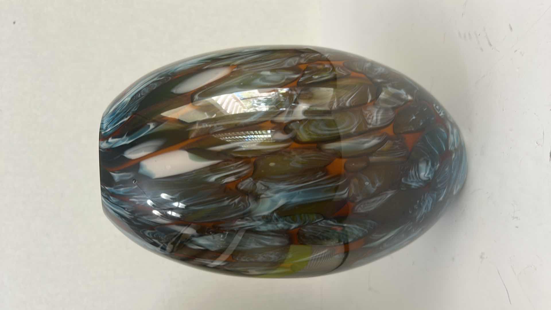 Photo 1 of HAND-BLOWN MURANO ART GLASS DECORATIVE VASE H10.5”