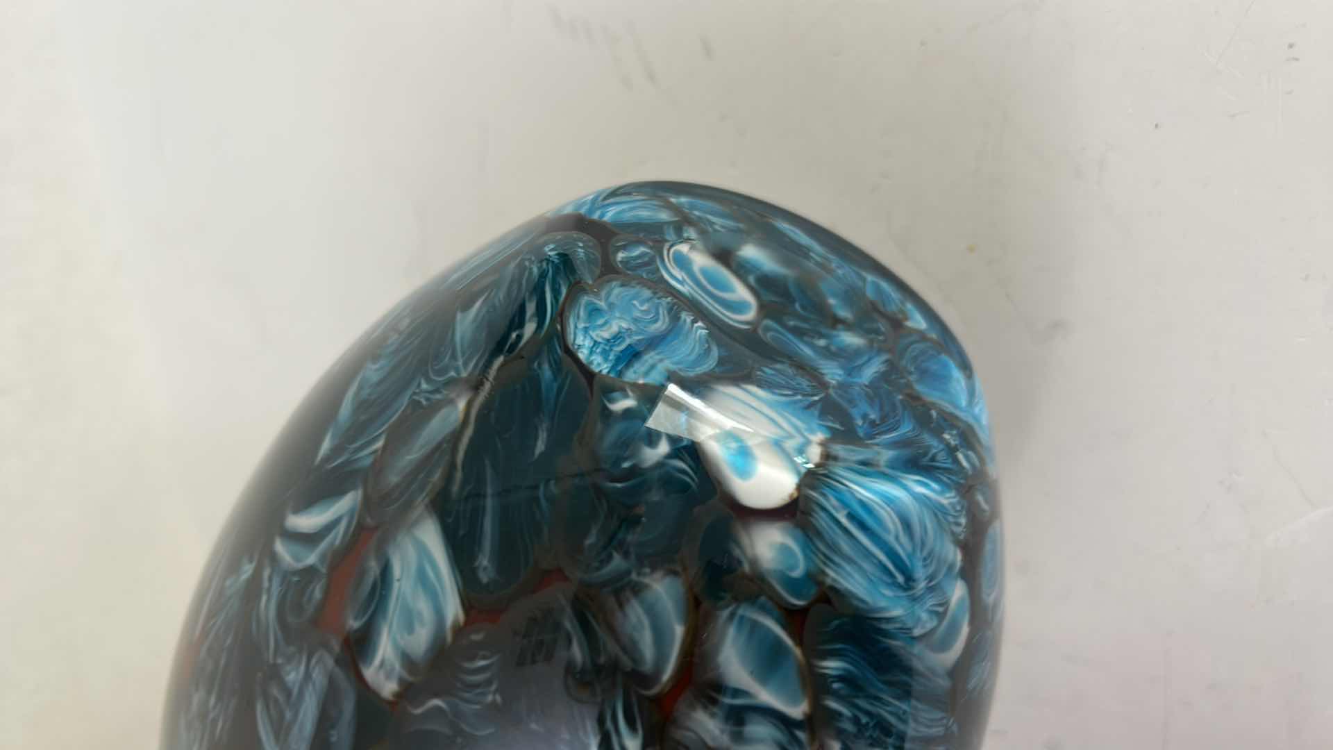 Photo 1 of HAND-BLOWN MURANO ART GLASS DECORATIVE VASE H10.5”
