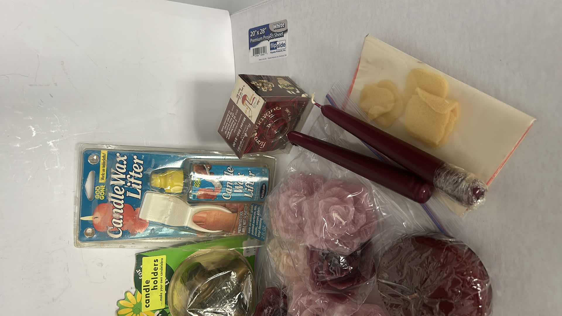 Photo 1 of BOX FULL OF CANDLES AND ACCESSORIES