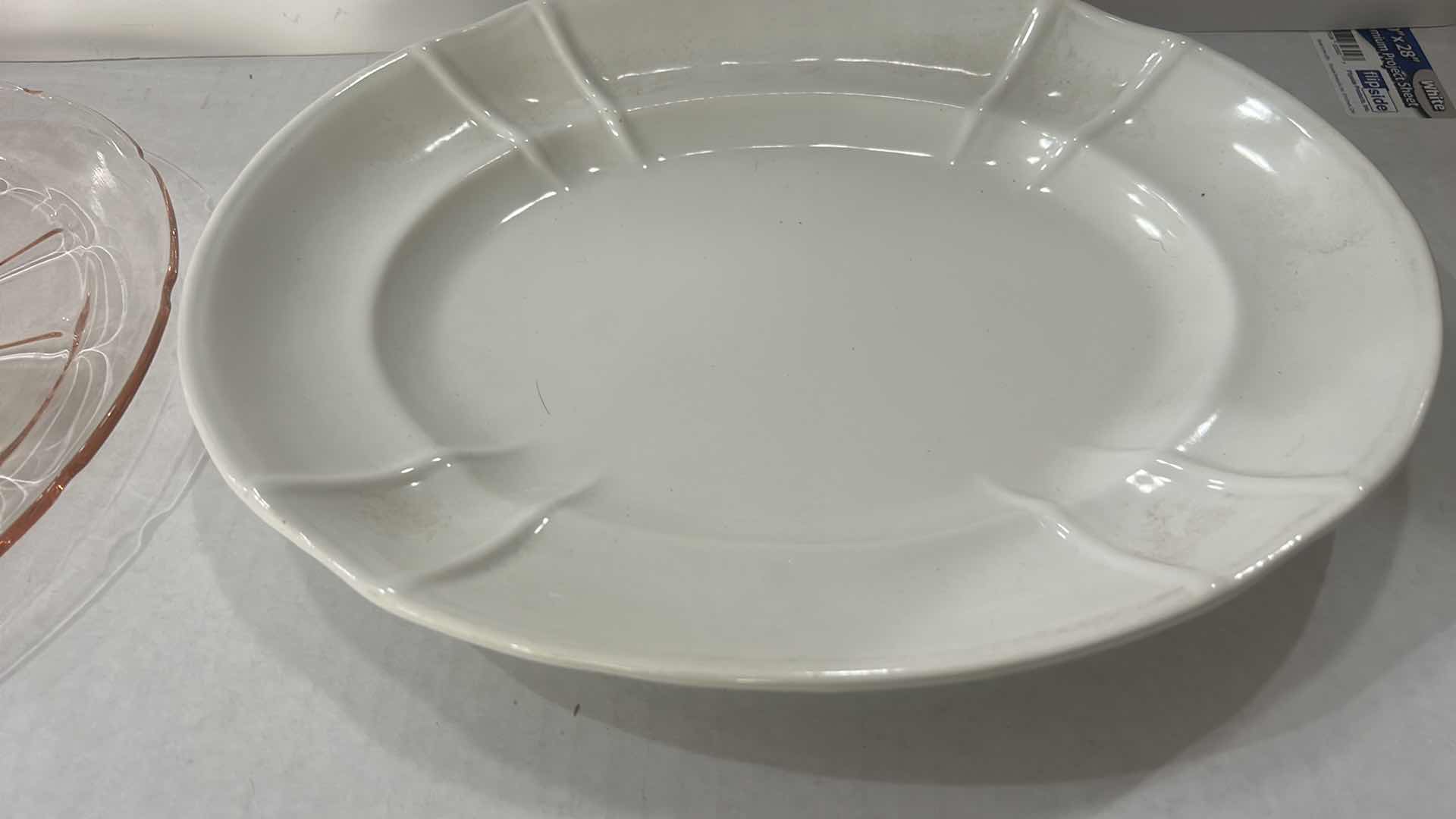 Photo 1 of MIX OF VINTAGE HOLIDAY TABLEWARE, MID-CENTURY DEPRESSION GLASS, AND ANTIQUE IRONSTONE.
