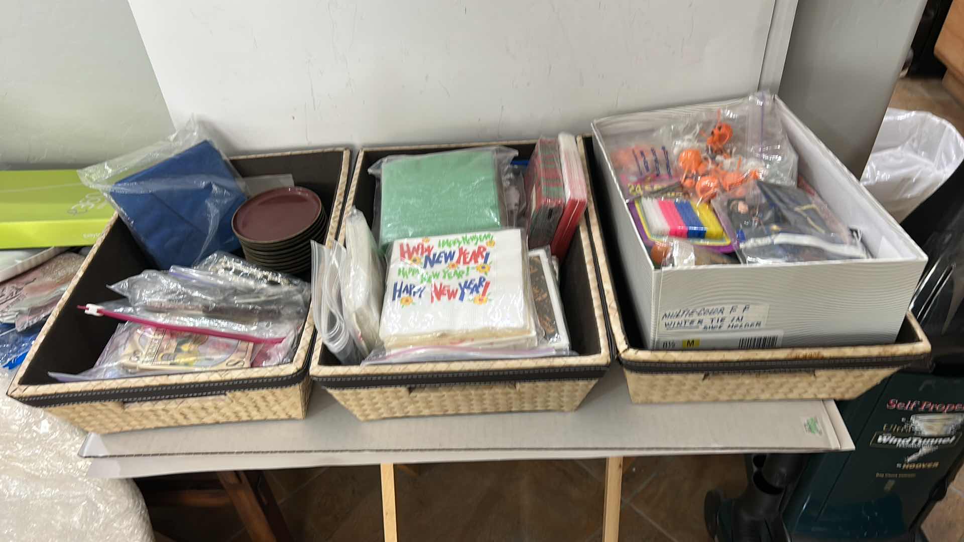 Photo 1 of THREE BASKETS OF PARTY SUPPLIES