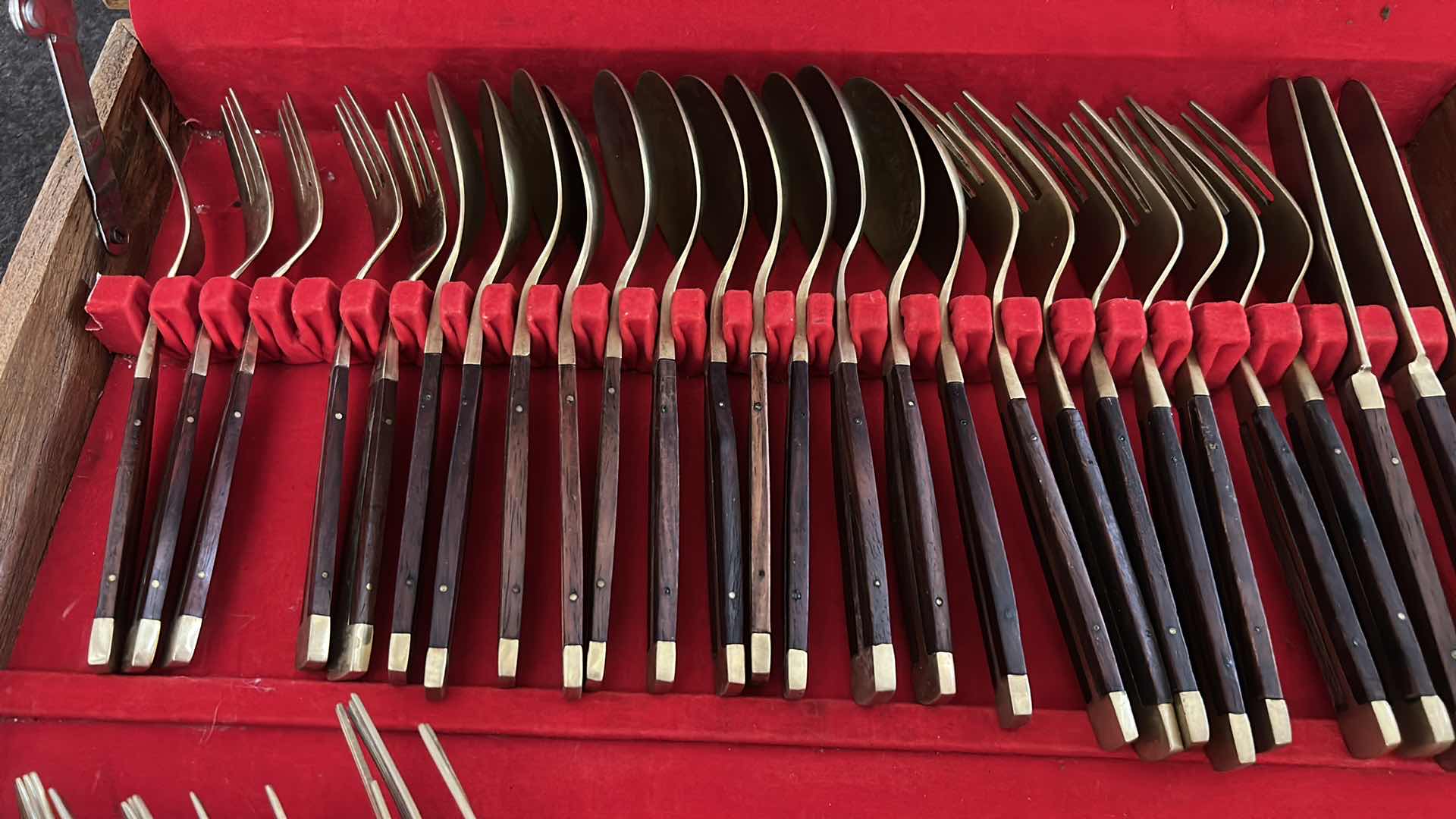 Photo 1 of 57 PIECE SAMRAN THAILAND BRONZE FLATWARE SET