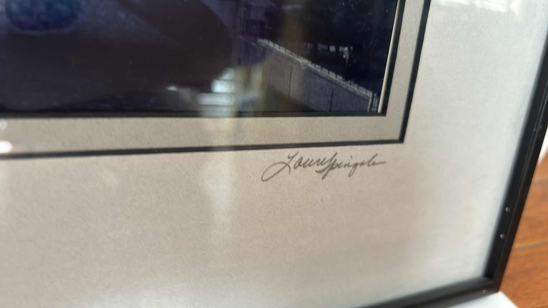 Photo 1 of FRAMED, SIGNED ARTWORK BY MID-CENTURY AMERICAN ARTIST, LOUIS SPINGOLA DEPICTING THE CHICAGO SKYLINE 20 1/2” x H16 1/2”