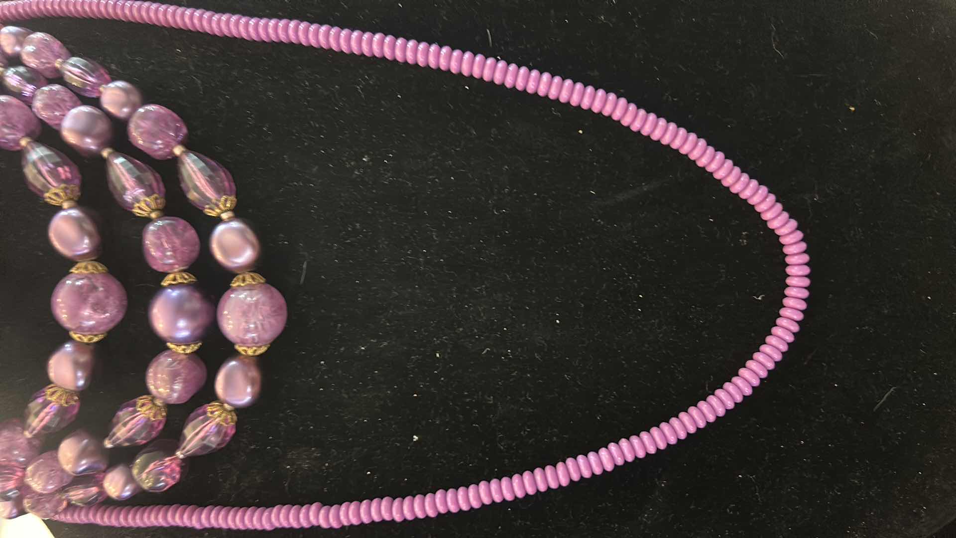 Photo 1 of THREE VINTAGE PURPLE NECKLACES