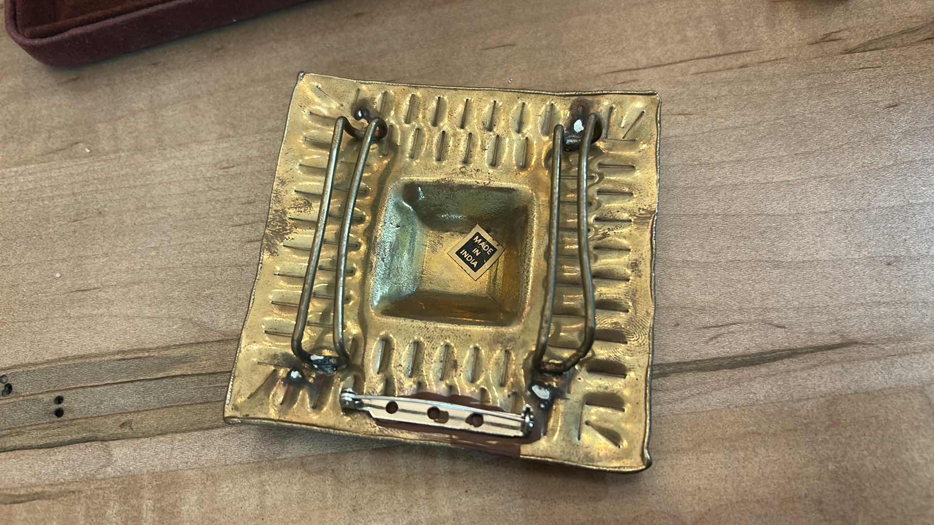 Photo 1 of LARGE BRASS AND COPPER PIN / BELT BUCKLE, 3.5”