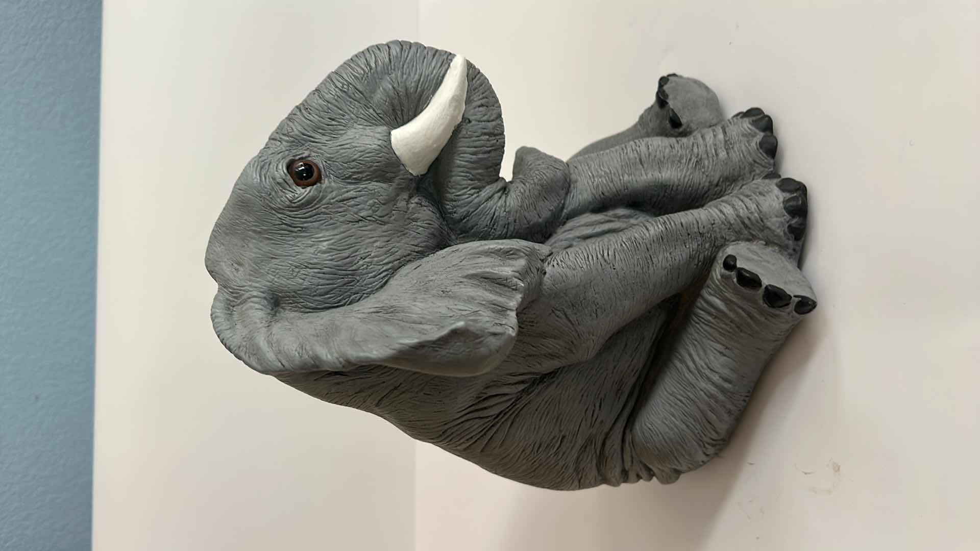 Photo 1 of GRAY SITTING BABY ELEPHANT STATUE H10”