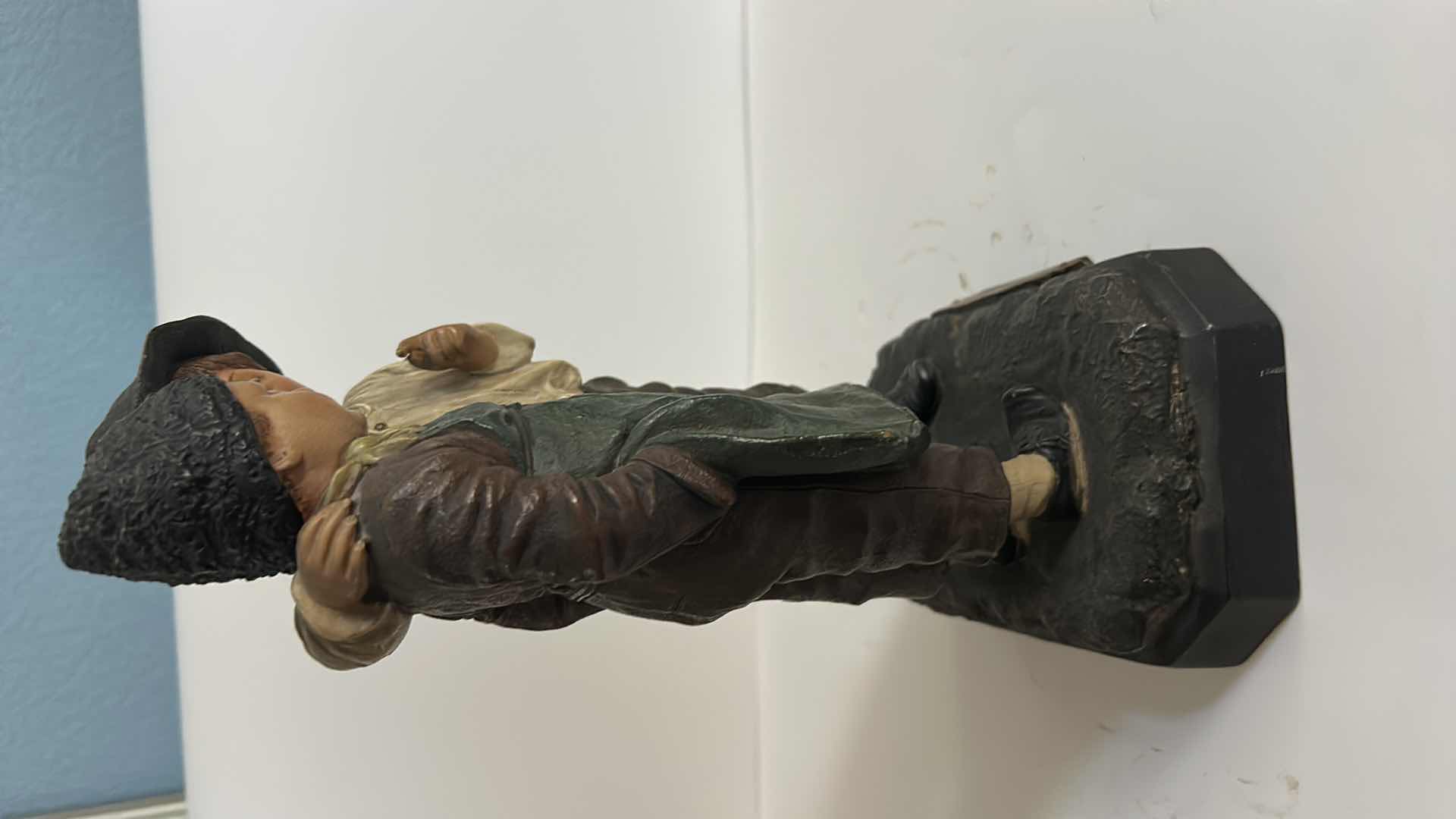 Photo 1 of LATE 19TH CENTURY, POLYCHROME, TERRA-COTTA SCULPTURE TITLED “Les Deux Gosses" (The Two Kids) or "Ein wichtiges Geheimnis!" (An Important Secret!), DESIGNED BY AUSTRIAN ARTIST JOHANN MARESCH. METAL H12” $200