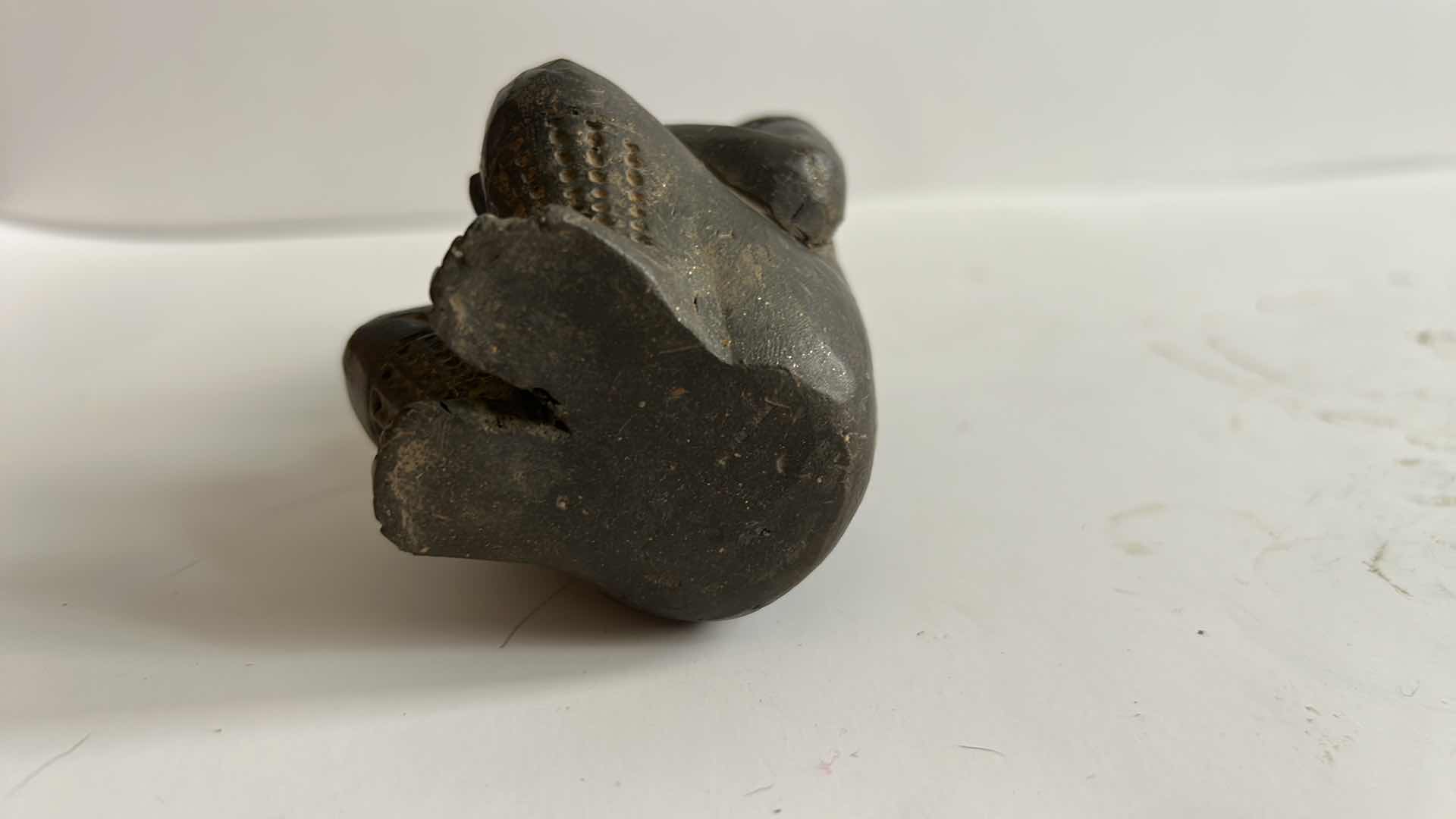 Photo 1 of VINTAGE PERUVIAN PRE-COLOMBIAN STYLE BLACKWARE POTTERY, FERTILITY WHISTLE FLUTE H6”