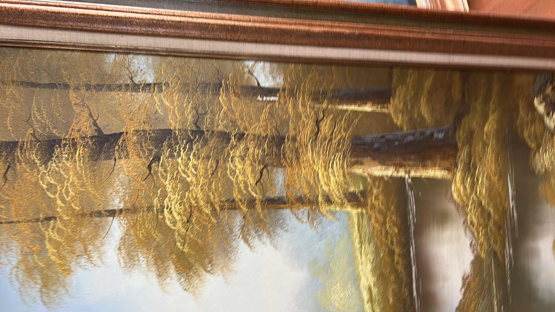 Photo 1 of FRAMED VINTAGE MID-CENTURY LANDSCAPE, OIL ON CANVAS, PAINTING ARTWORK, SIGNED BY ARTIST PHILLIP CANTRELL 31 1/2 x H44“ $150
