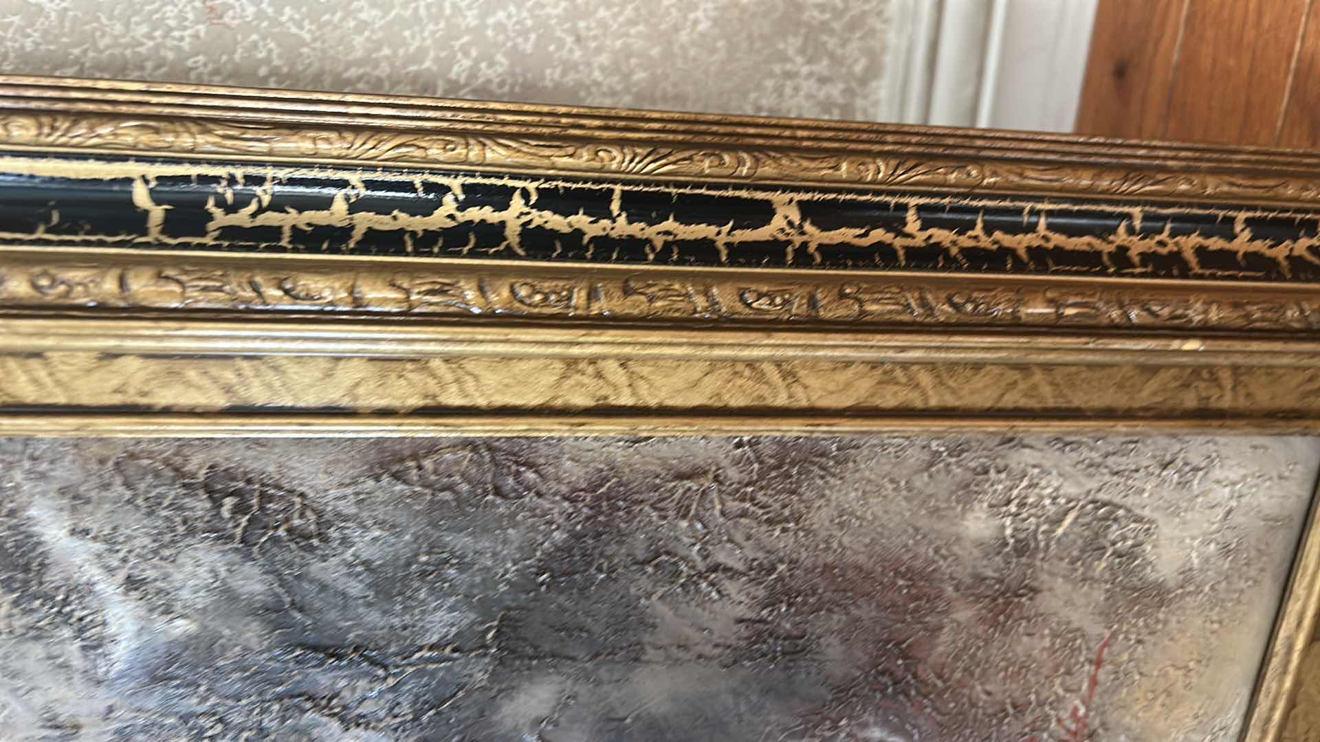 Photo 1 of VINTAGE FRAMED CLASSICAL STYLE OIL PAINTING ON CANVAS ARTWORK FEATURING PLAYFUL CHERUBS, AMONGST A HEAVY TEXTURED BACKGROUND. 30“ x H26“$300