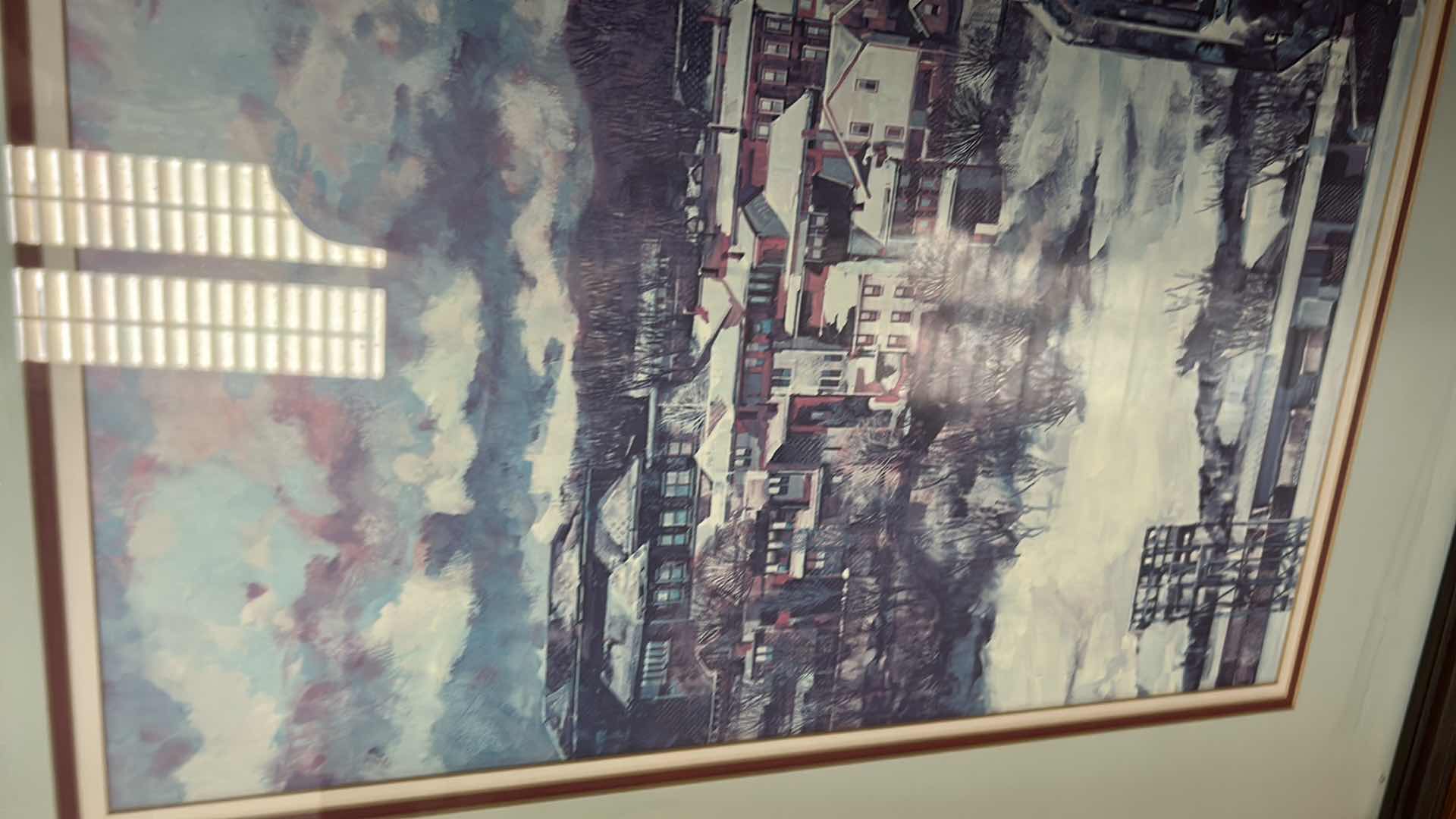 Photo 1 of FRAMED MIXED MEDIA ARTWORK OF PITTSBURGH BY CELEBRATED PITTSBURGH ARTIST ROBERT SCHMALZRIED . 38“ x H27 1/2“
