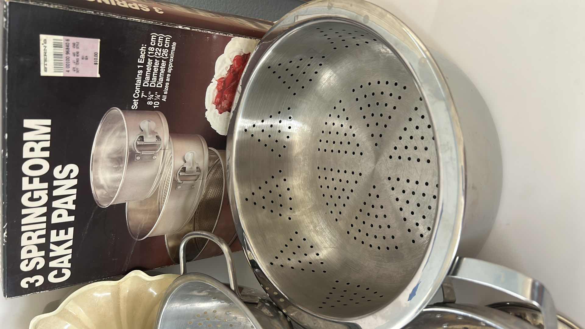 Photo 1 of ARBORWARE STAINLESS STEEL COLANDERS, STAINLESS STEEL BOWLS, BUNDT PAN AND MORE