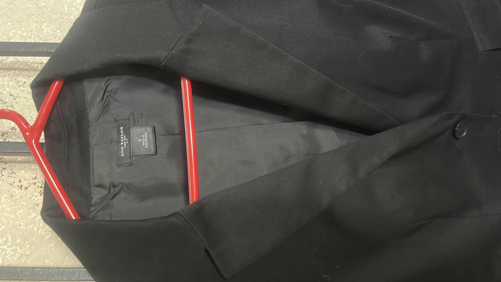 Photo 1 of ANN TAYLOR BLACK FITTED BUTTON BLAZER SIZE 8