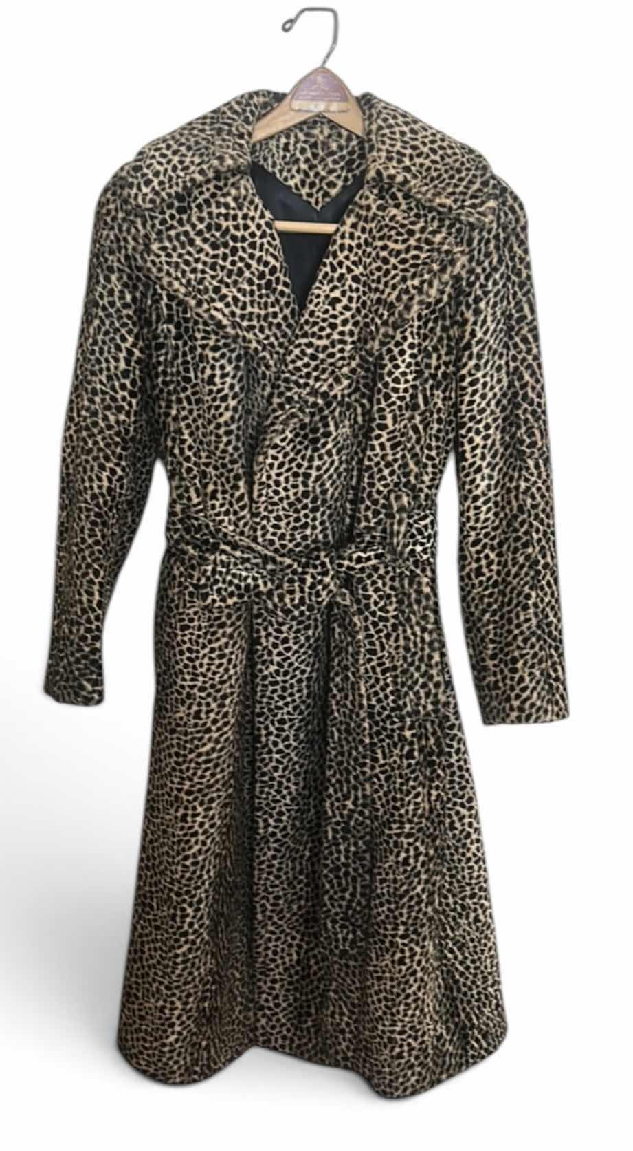 Photo 1 of VINTAGE LEOPARD PRINT TRENCHCOAT ESTIMATED SIZE S/M