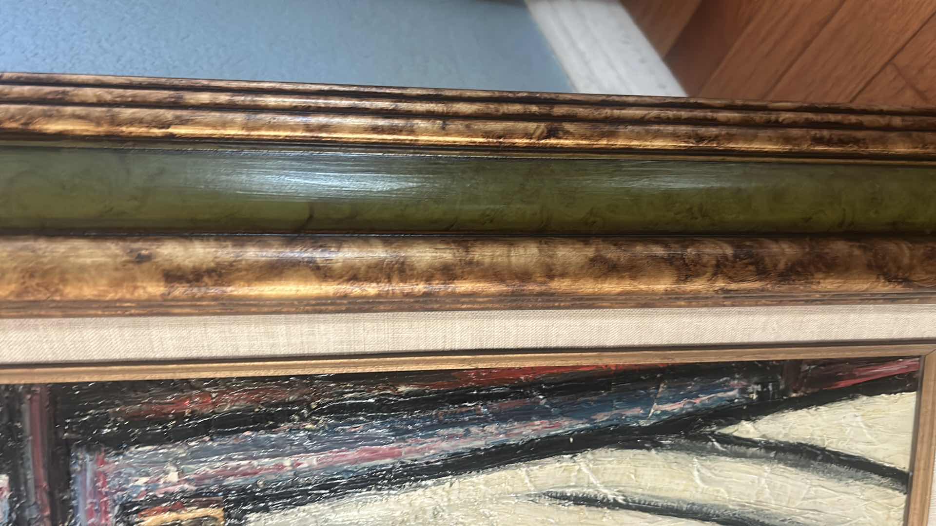 Photo 1 of FRAMED AND SIGNED ART ON CANVAS BY ARTIST FRANK PIAZZI (AMERICAN, 20TH CENTURY) ORIGINAL MID-CENTURY STILL LIFE OIL PAINTING ARTWORK, 32 1/2” x H
27”