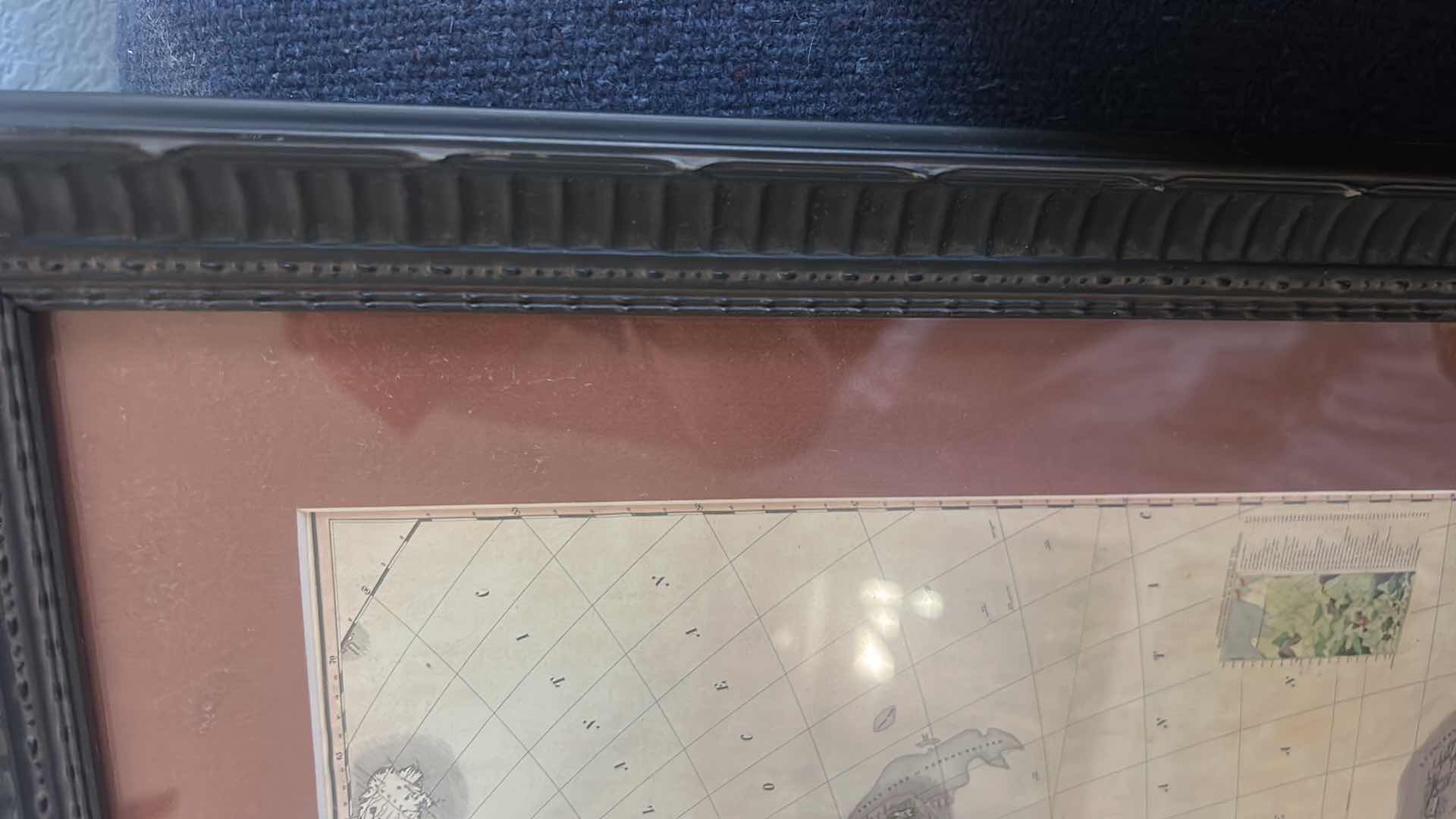 Photo 1 of DECORATIVE FRAMED MAP OF A HISTORICAL MAP, TITLED MAP OF NORTH AMERICA