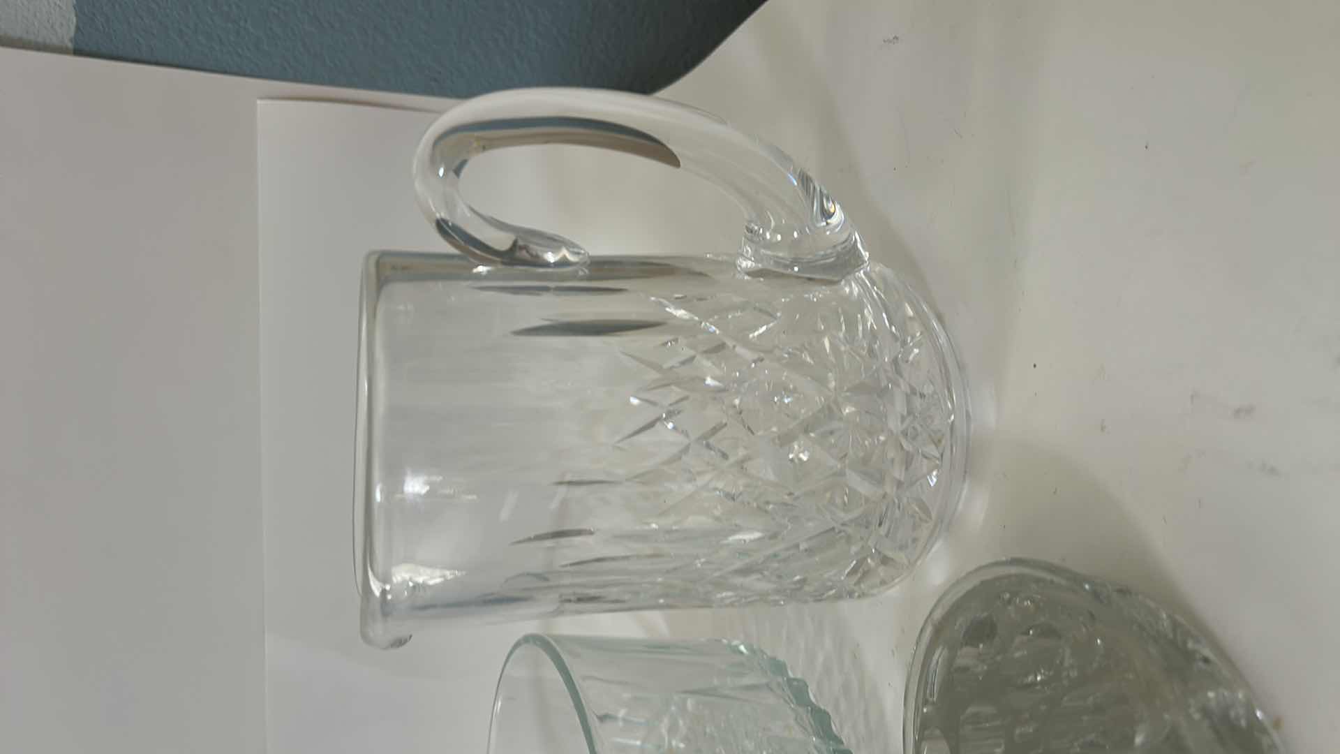 Photo 1 of 3 CRYSTAL AND GLASS PIECES – BOWL, VASE, AND FLOWER HOLDER