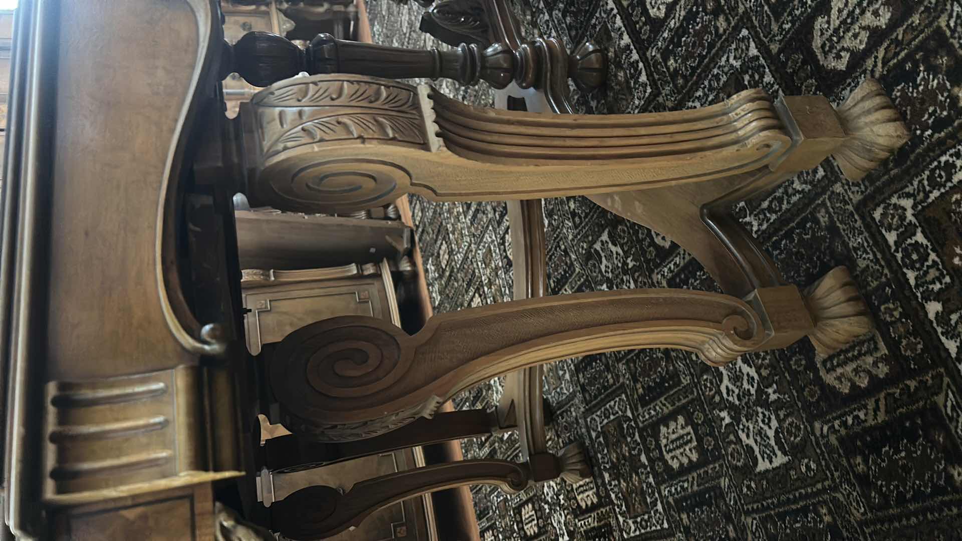 Photo 1 of ANTIQUE ROCKFORD FURNITURE INDUSTRY, WALNUT DINING TABLE FROM THE EARLY 1900S. 87 1/2“ x 46“ x H 30 1/2“ PLUS 18”LEAF $2400