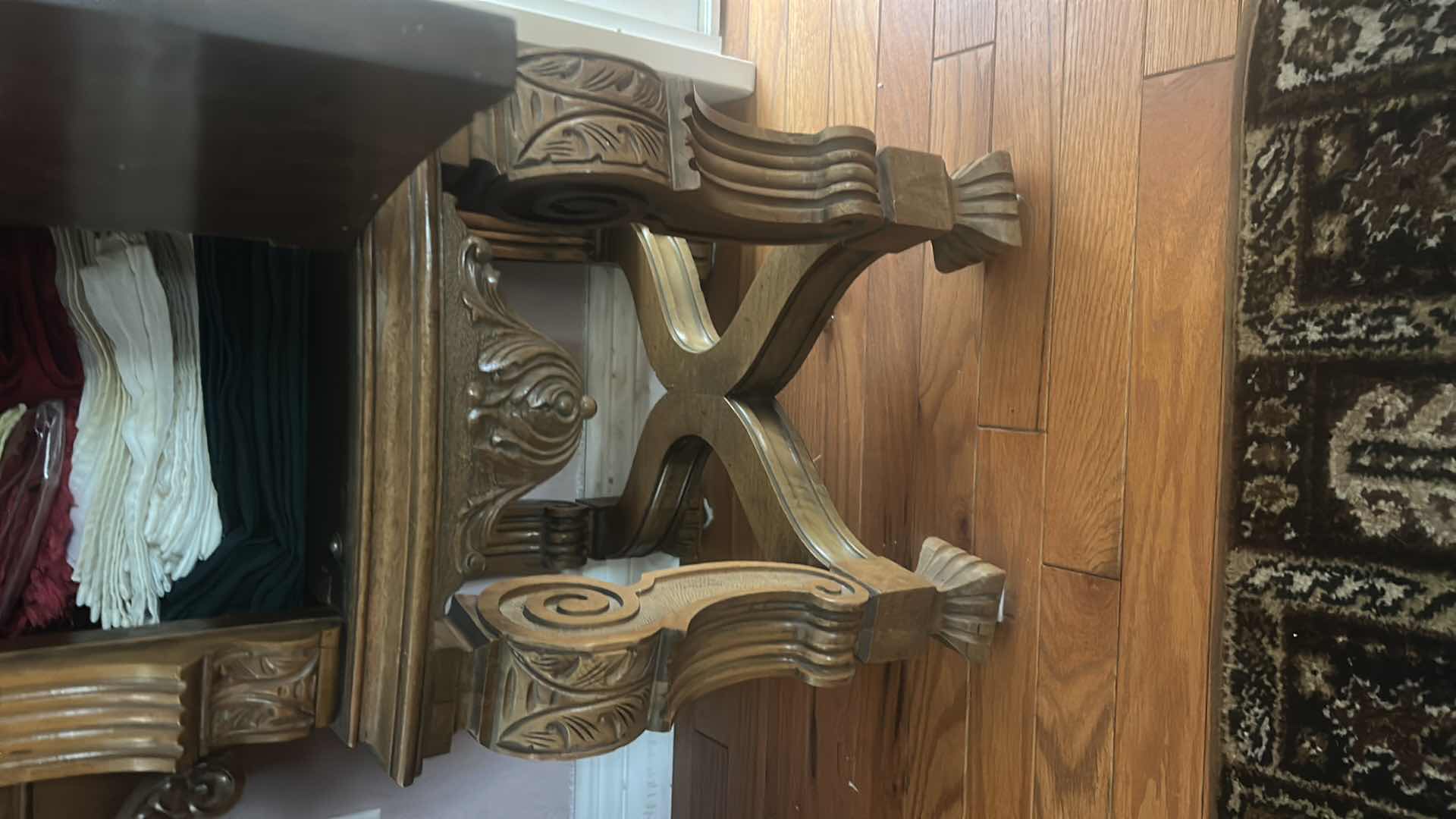 Photo 1 of FINE ANTIQUE ENGLISH CHIPPENDALE STYLE WALNUT BURL HUTCH CHINA CABINET APPRAISED $3500 TO $5500 49“ X 16“ X H71“