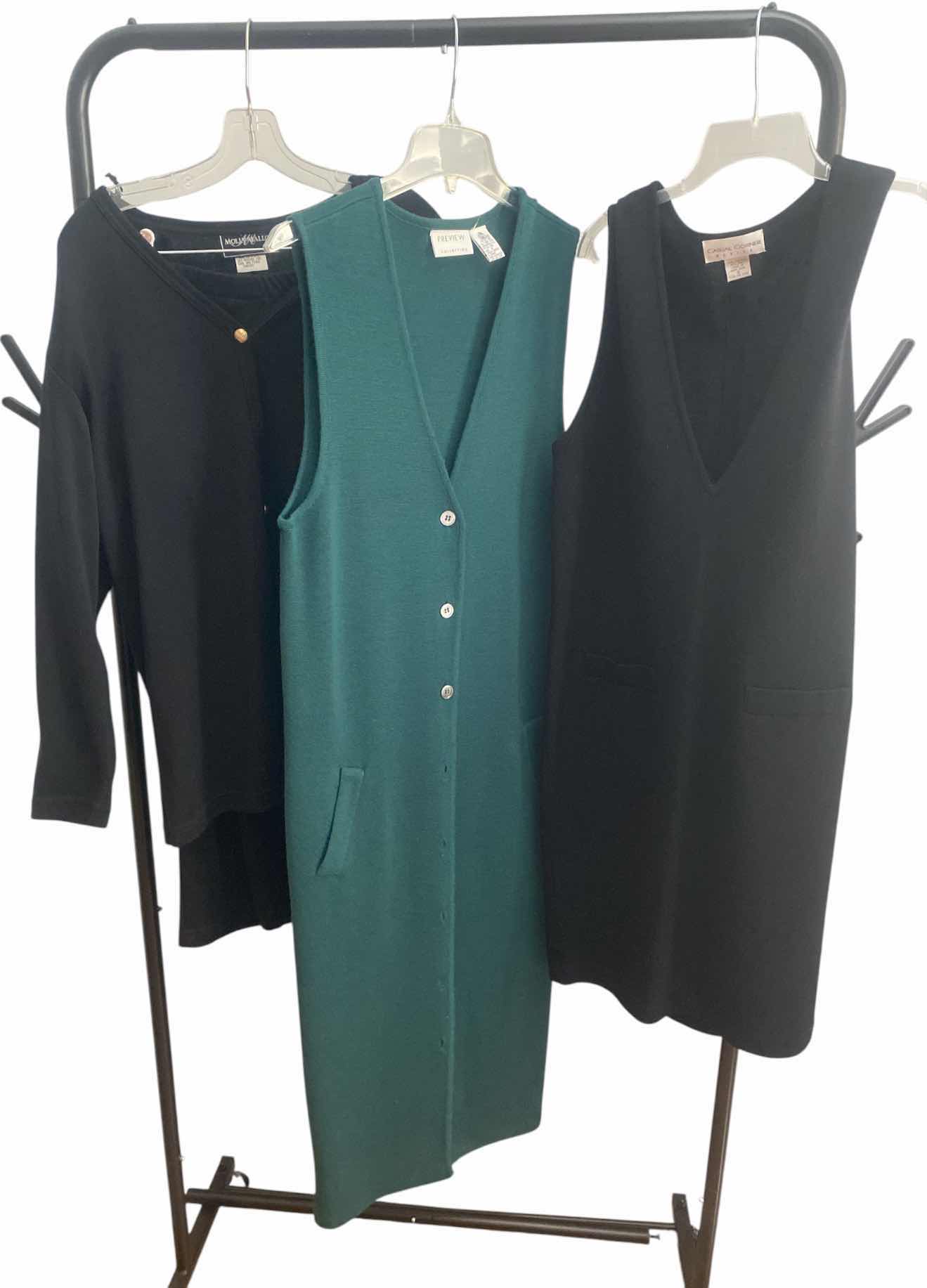 Photo 1 of 4-WOMEN’S CLOTHING 2 DRESSES & 1 SKIRT WITH TOP SIZE SMALL