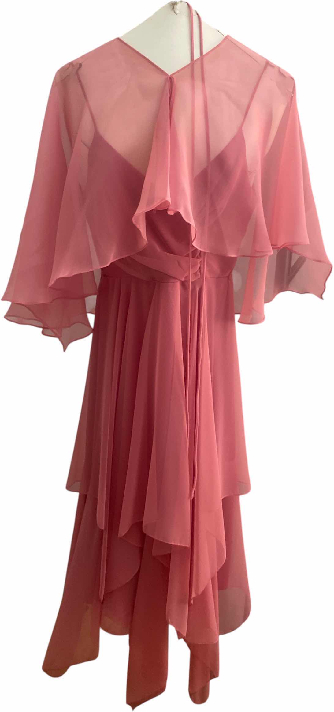 Photo 1 of WOMEN’S PINK EVENING DRESS WITH MATCHING SHAWL ESTIMATED SIZE 6