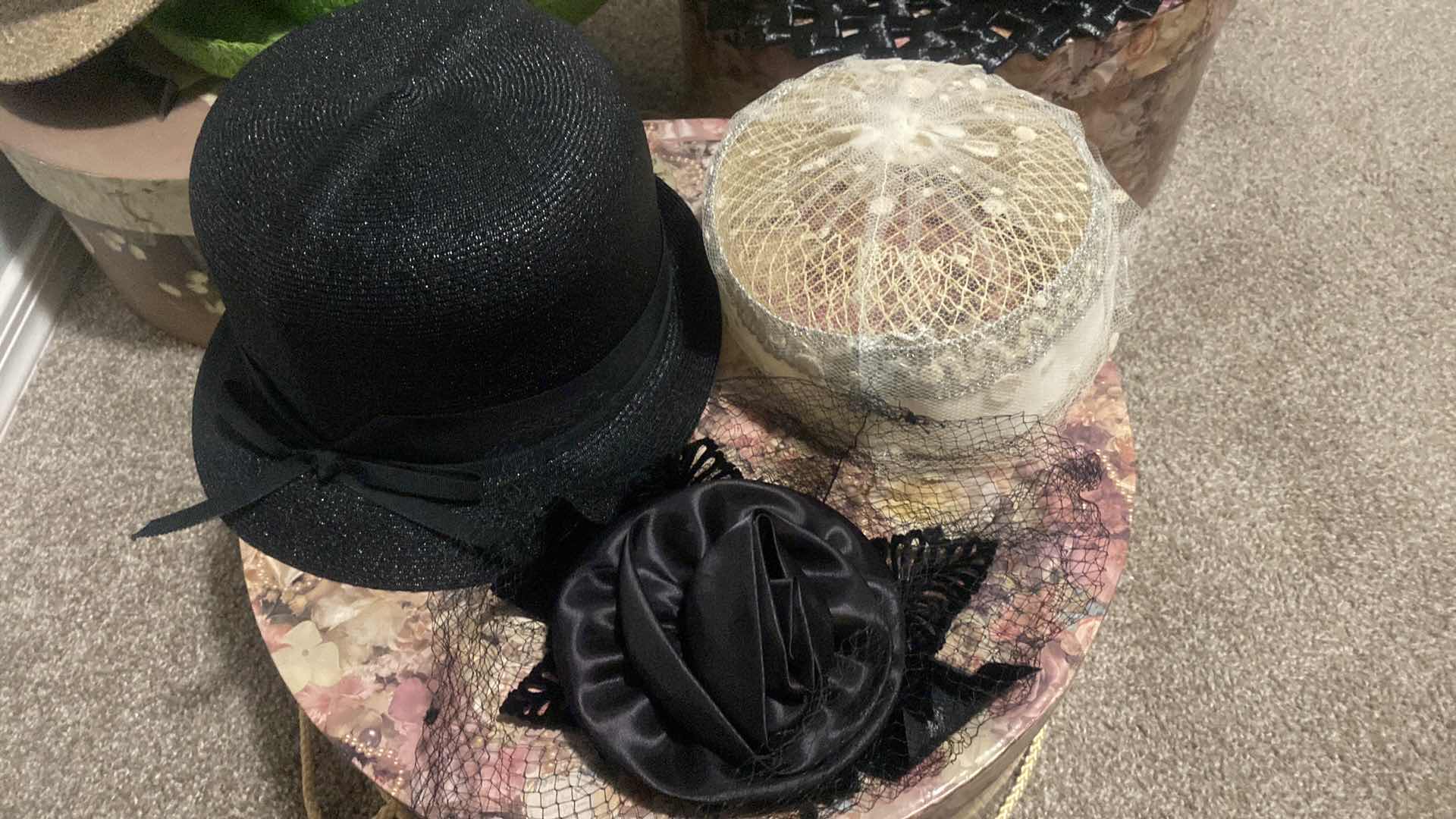 Photo 1 of 8-WOMEN’S HATS WITH 3 BOXES