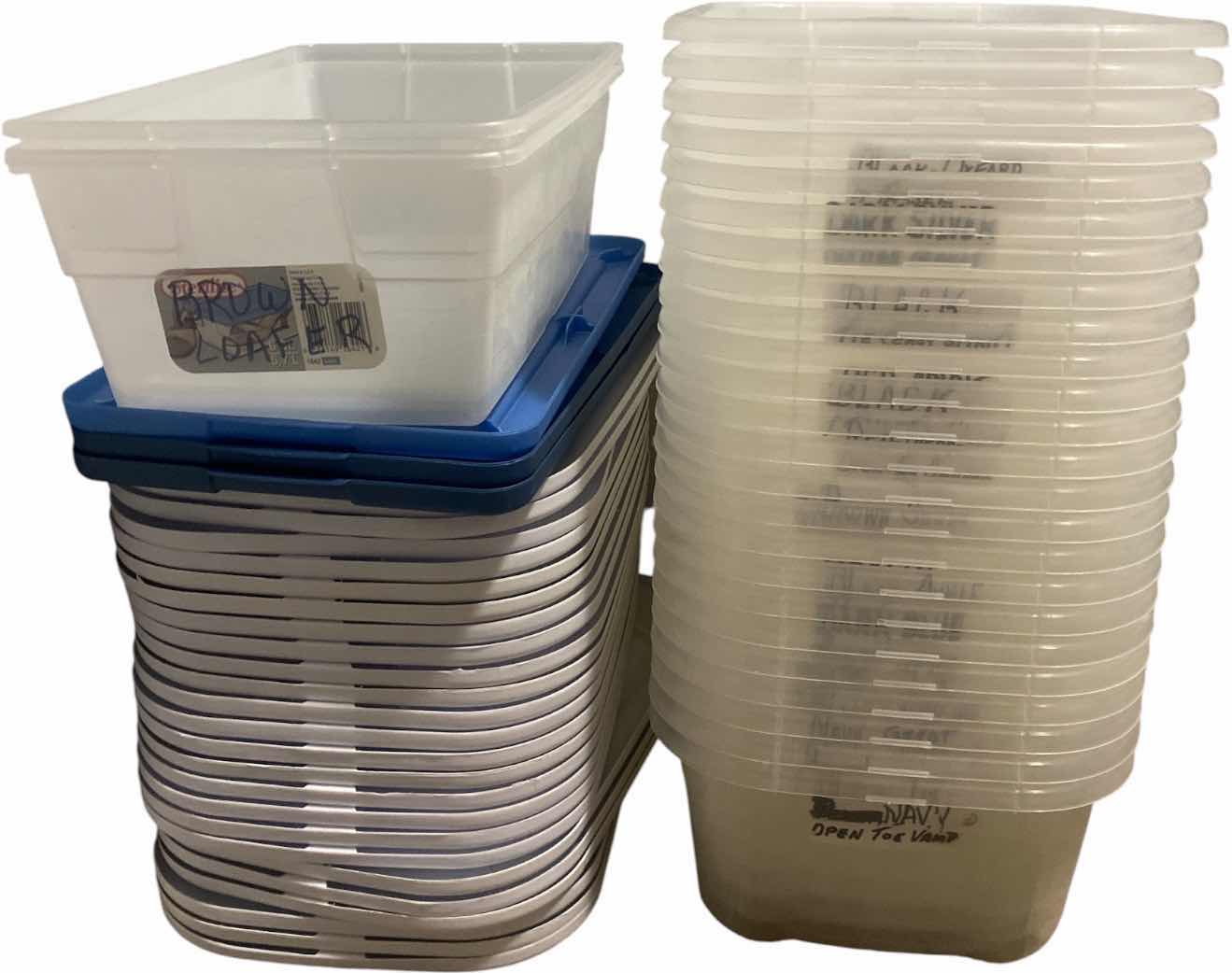 Photo 1 of 26-PLASTIC SHOEBOXES WITH LIDS
