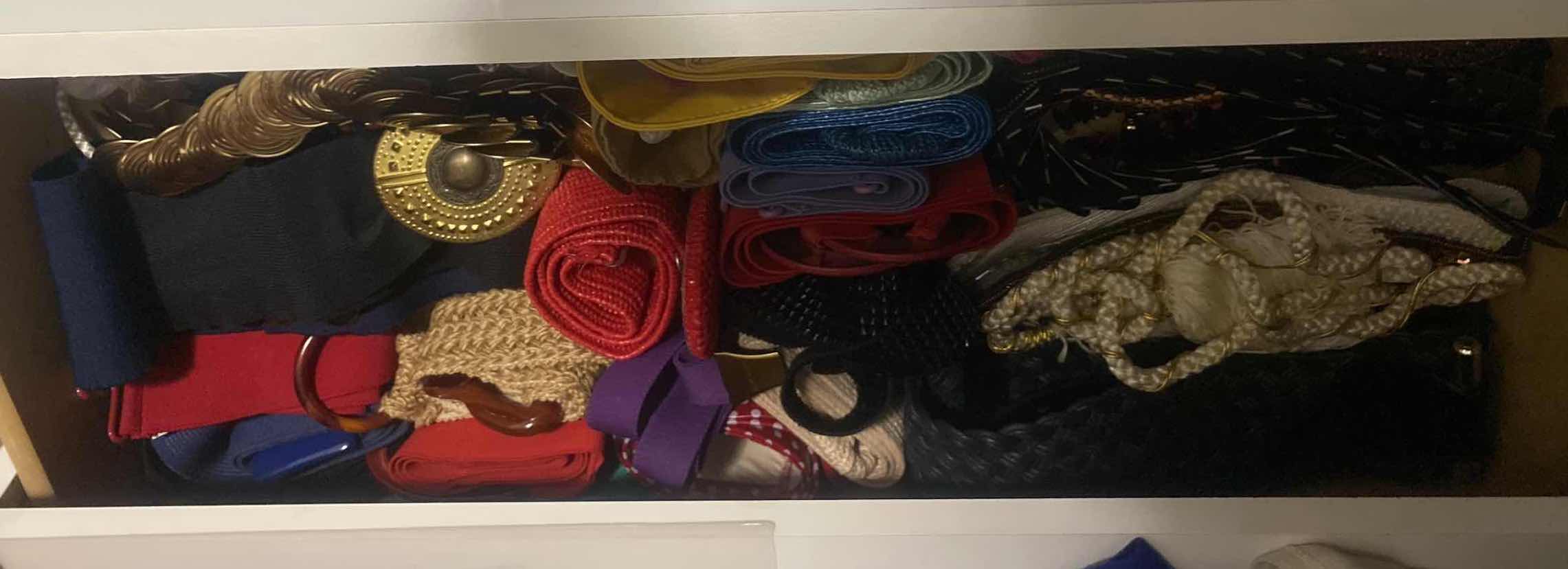 Photo 1 of CONTENTS OF DRAWER WOMEN’S BELTS