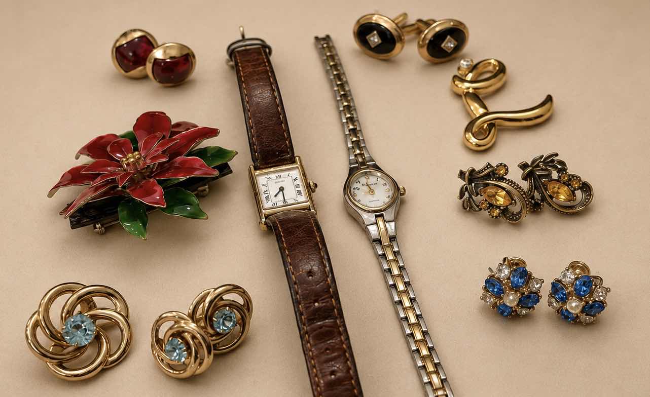 Photo 1 of WATCHES, EARRINGS, CUFFLINKS, AND PINS