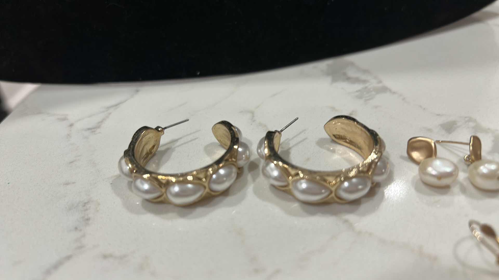 Photo 1 of JEWELRY -FOUR PAIRS OF PIERCED EARRINGS
