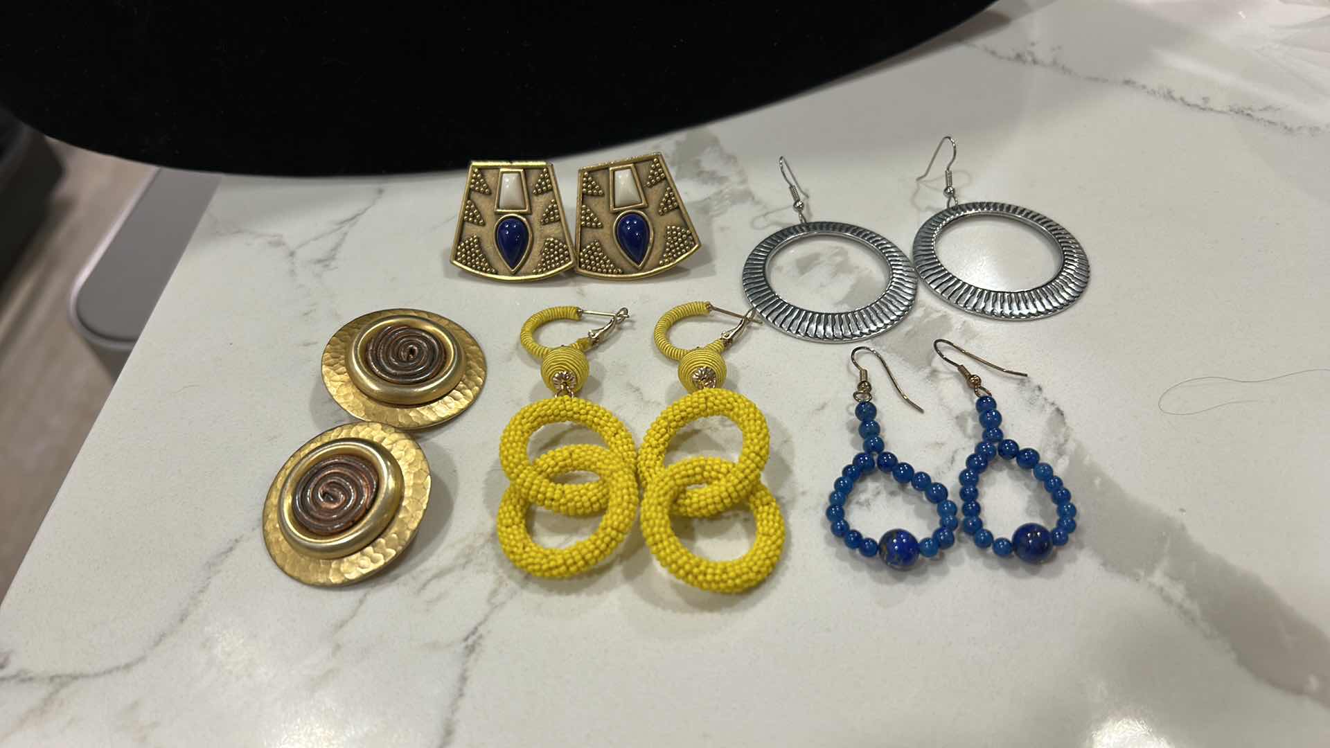 Photo 1 of JEWELRY -FIVE PAIRS OF EARRINGS