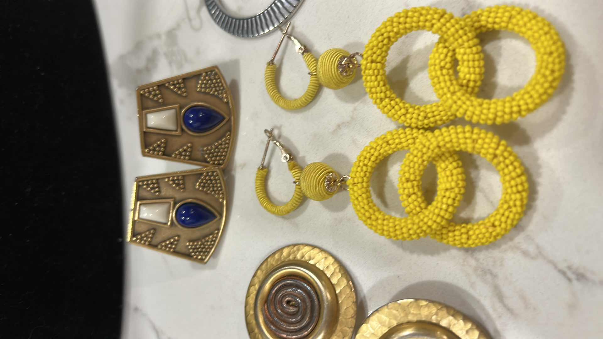 Photo 1 of JEWELRY -FIVE PAIRS OF EARRINGS