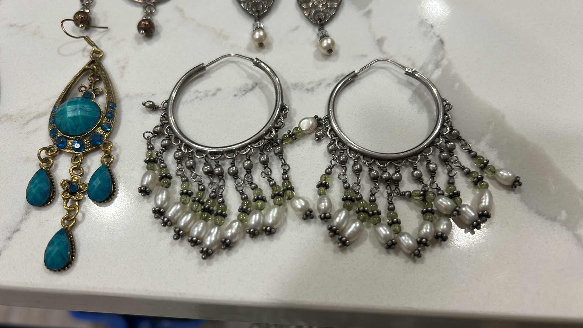 Photo 1 of JEWELRY - FOUR PAIRS OF EARRINGS